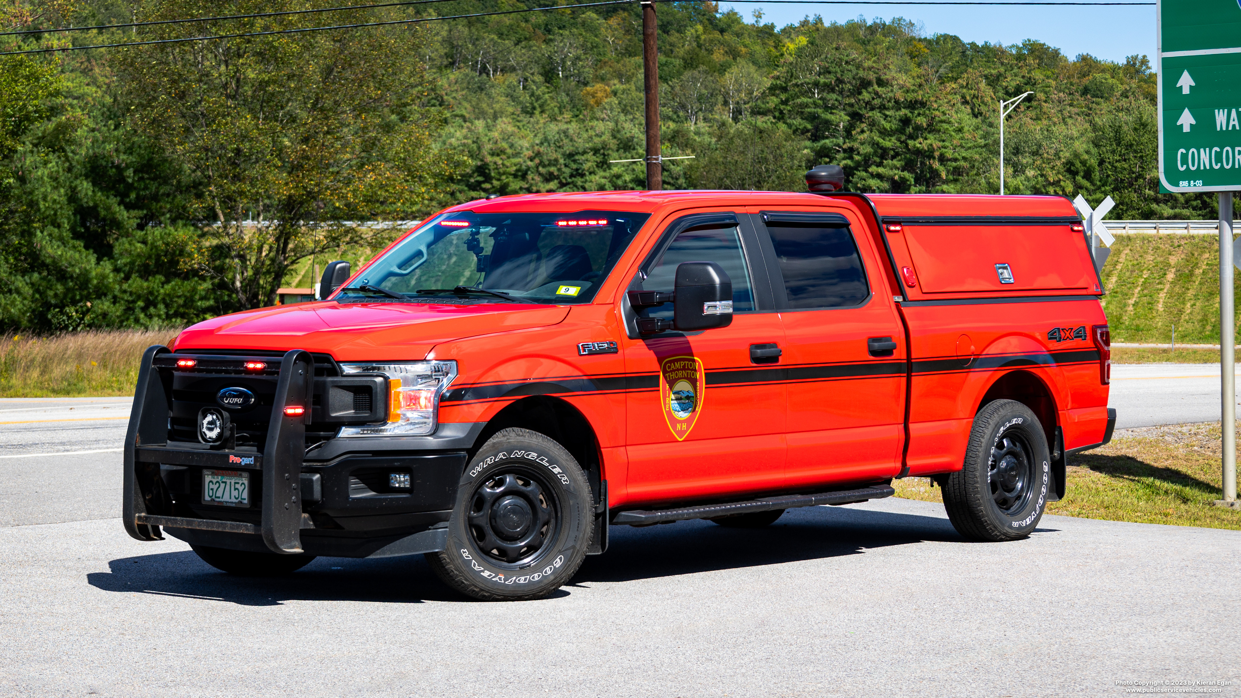 A photo  of Campton-Thornton Fire
            35 Car 1, a 2019 Ford F-150 XL Crew Cab             taken by Kieran Egan