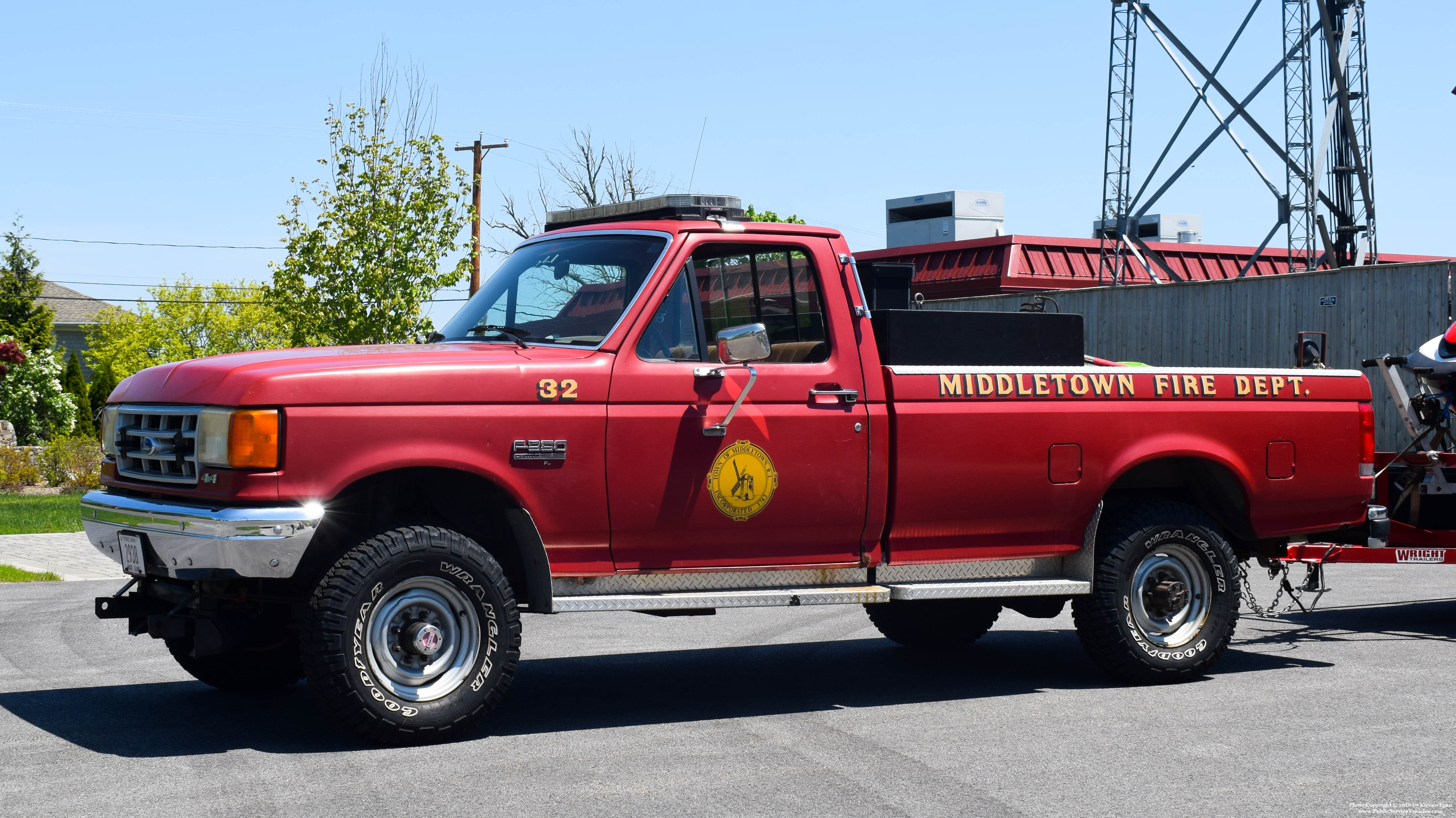 A photo  of Middletown Fire
            Forestry 32, a 1988 Ford F-350             taken by Kieran Egan