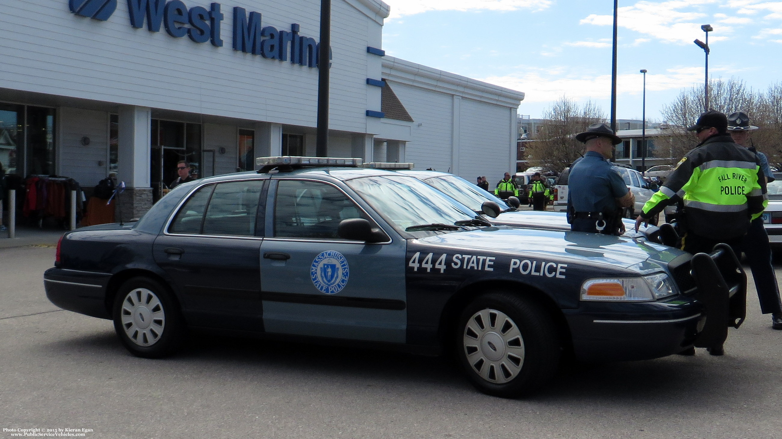 A photo  of Massachusetts State Police
            Cruiser 444, a 2006-2008 Ford Crown Victoria Police Interceptor             taken by Kieran Egan