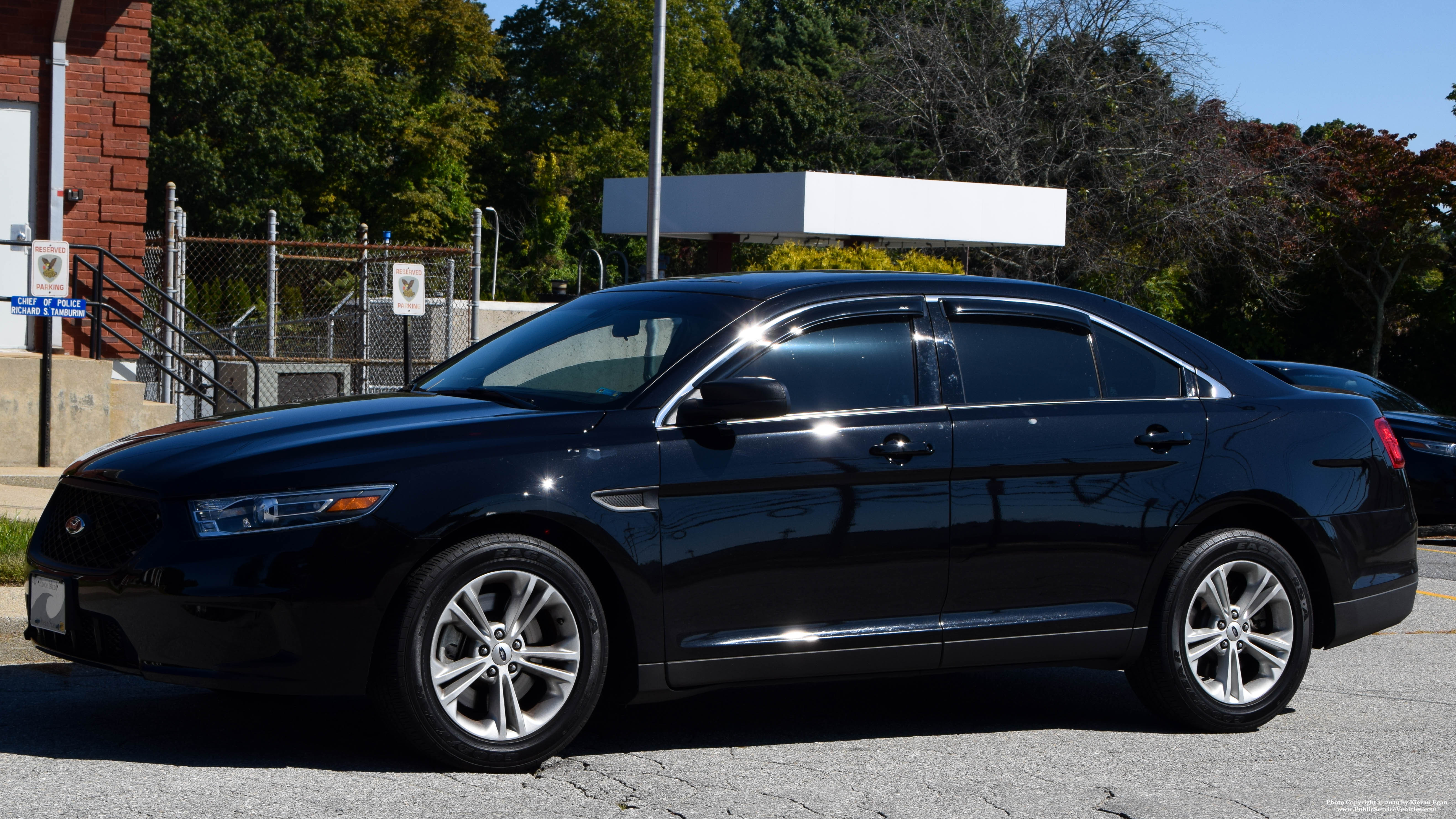 A photo  of Johnston Police
            Chief's Unit, a 2019 Ford Police Interceptor Sedan             taken by Kieran Egan