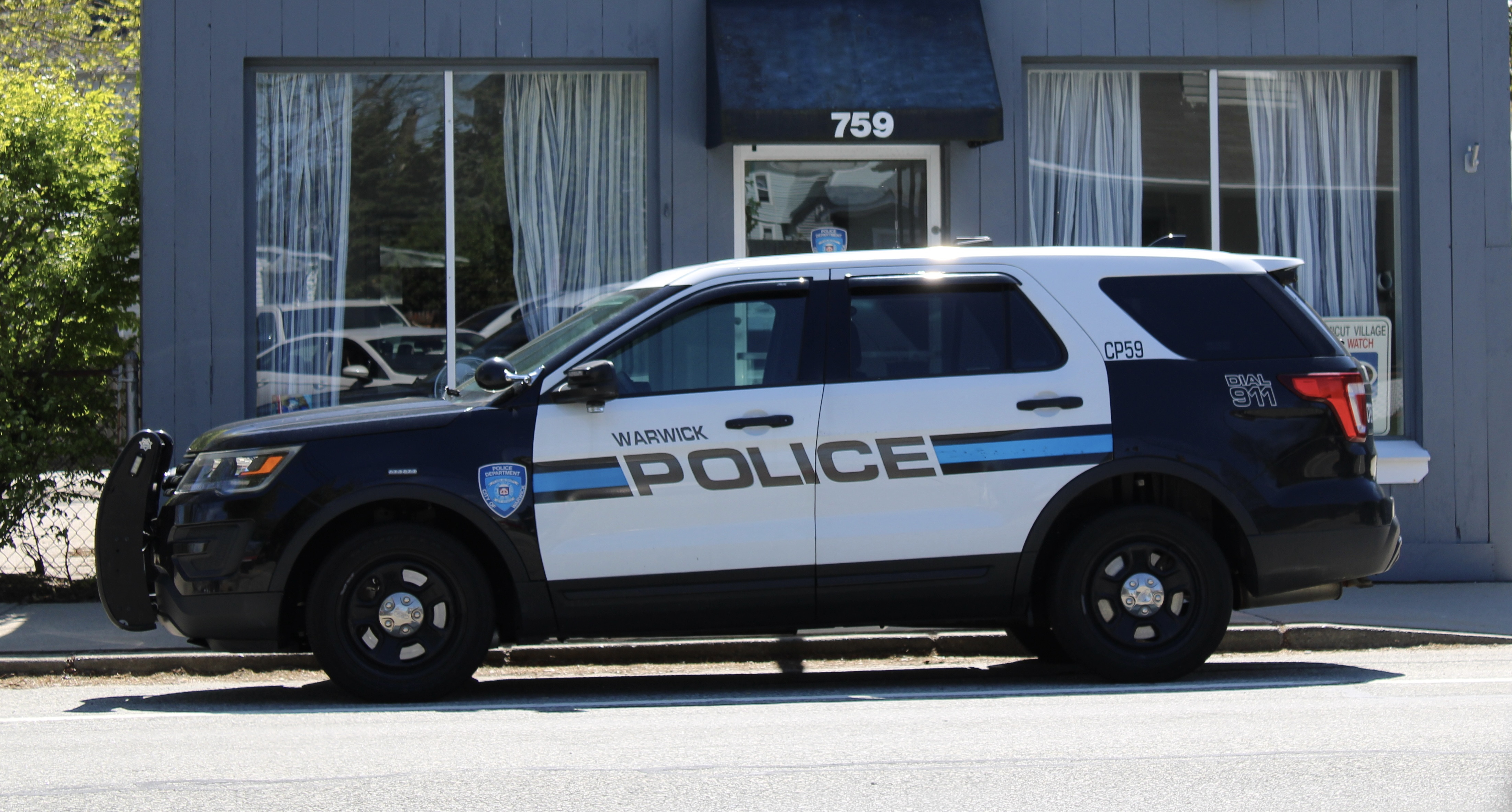 A photo  of Warwick Police
            Cruiser CP-59, a 2017 Ford Police Interceptor Utility             taken by @riemergencyvehicles