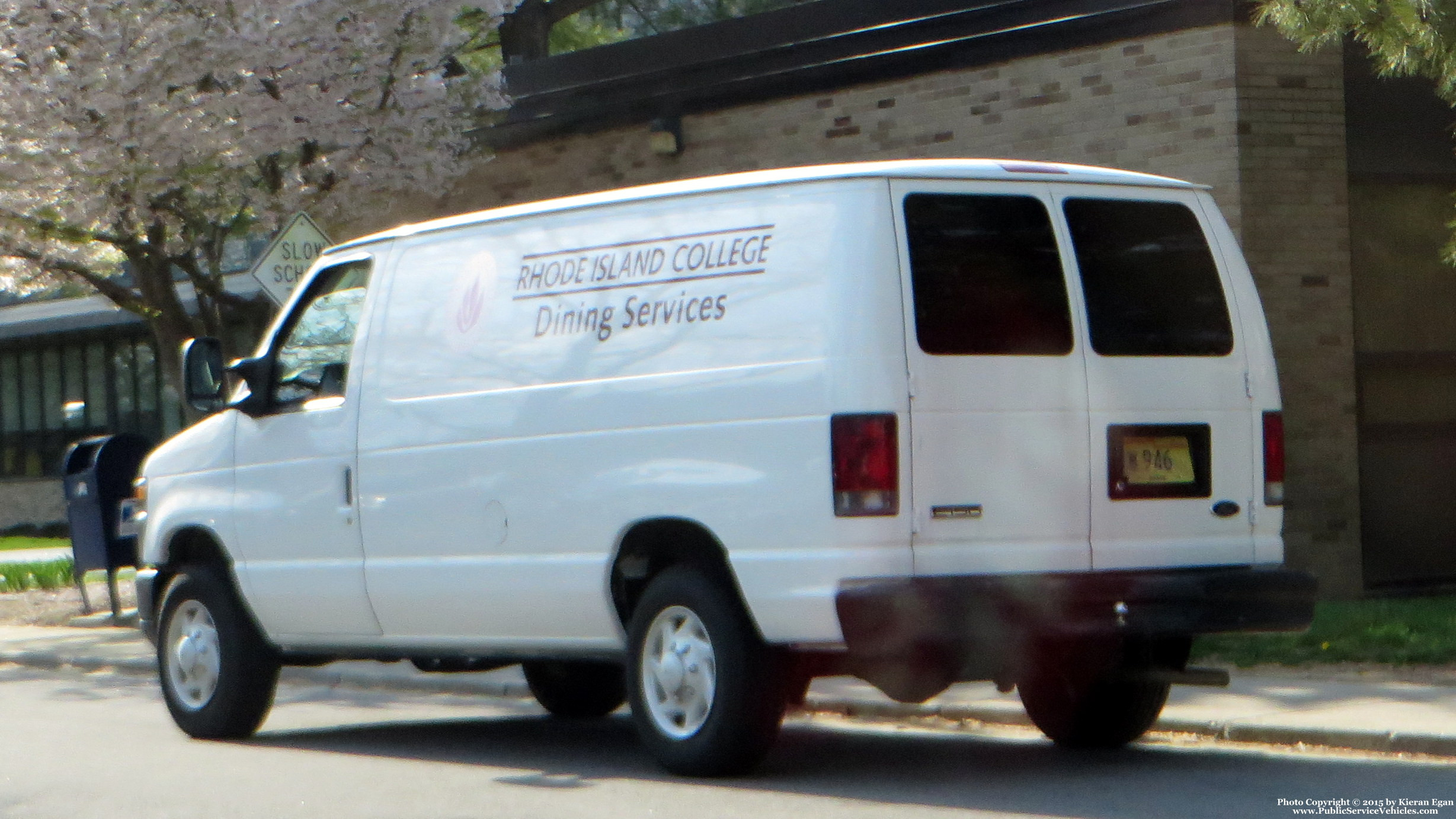 A photo  of Rhode Island College
            Van 946, a 2008-2015 Ford E-150             taken by Kieran Egan