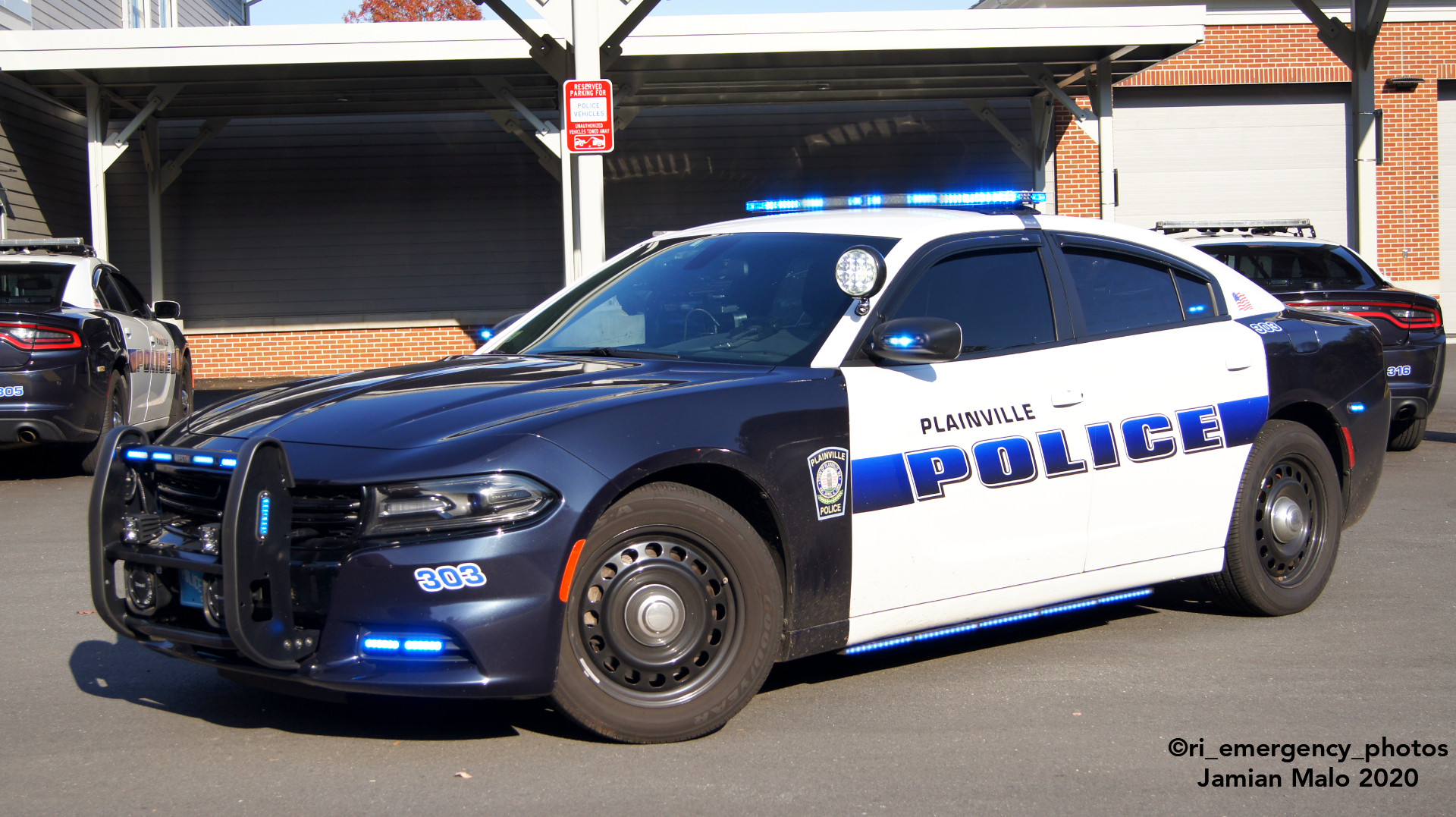 A photo  of Plainville Police
            Cruiser 303, a 2018 Dodge Charger             taken by Jamian Malo