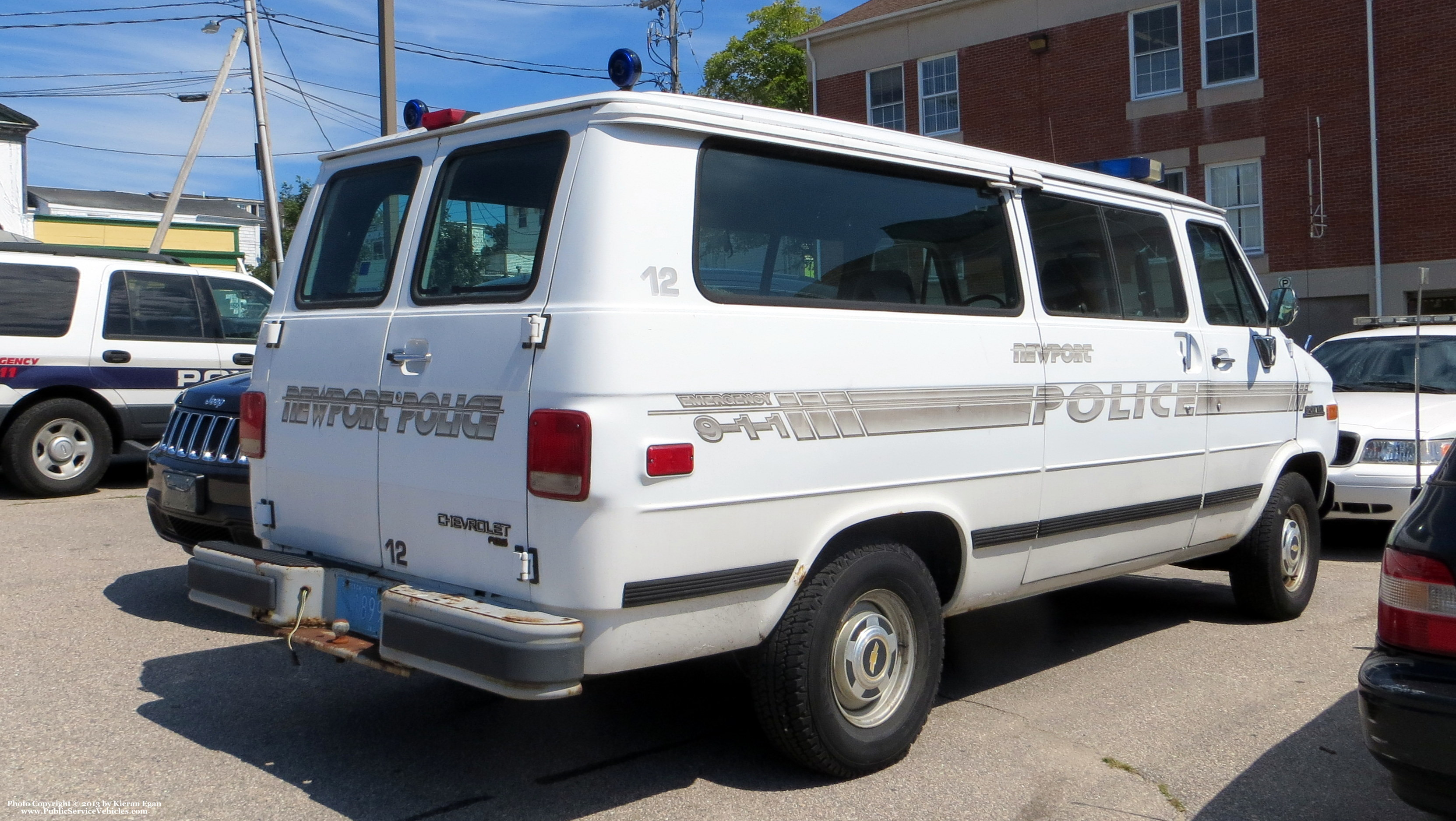 A photo  of Newport Police
            Wagon 12, a 1985-1996 Chevrolet Van             taken by Kieran Egan