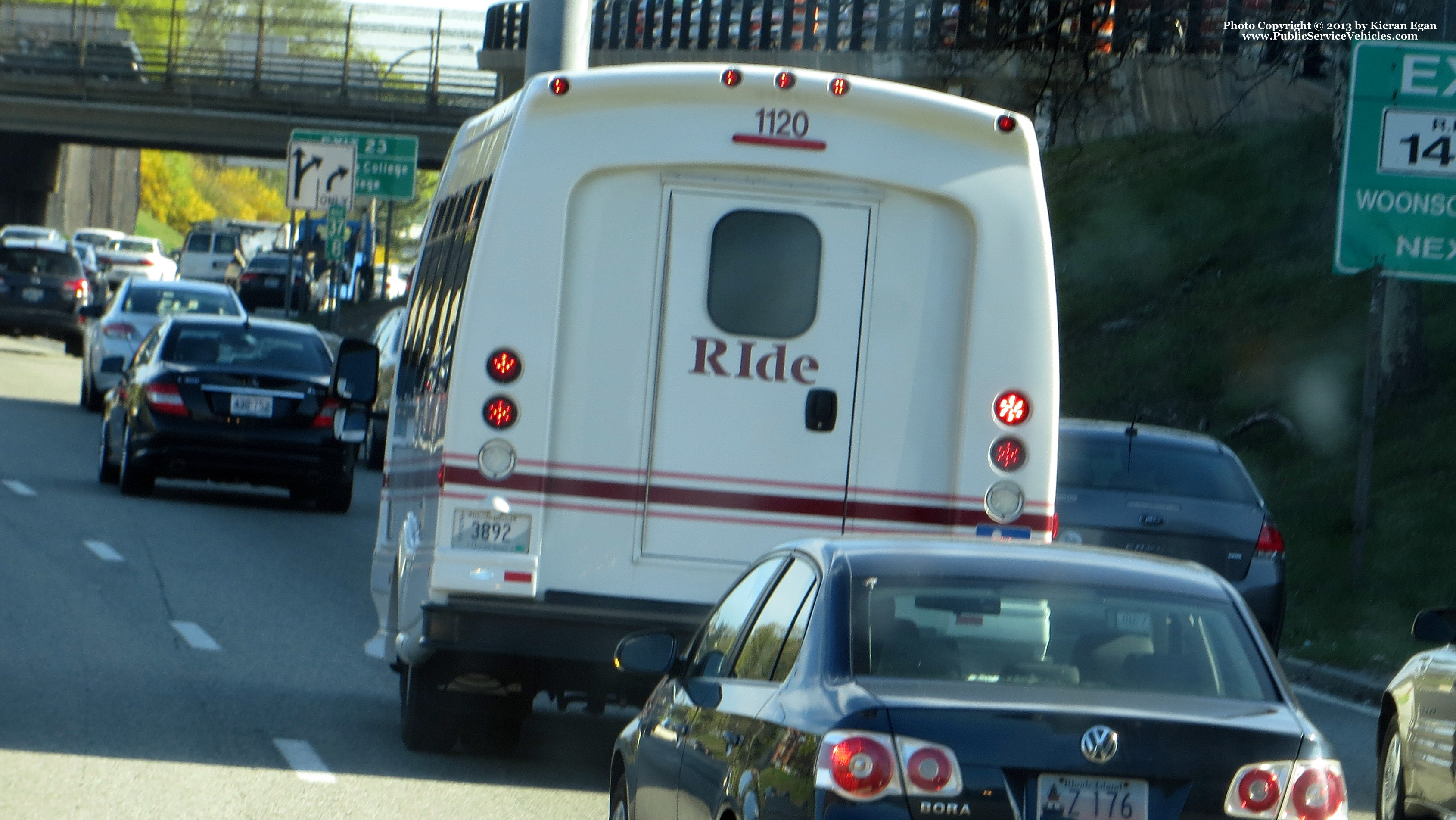 A photo  of Rhode Island Public Transit Authority
            Paratransit Bus 21120, a 2011 Chevrolet 4500 Bus             taken by Kieran Egan
