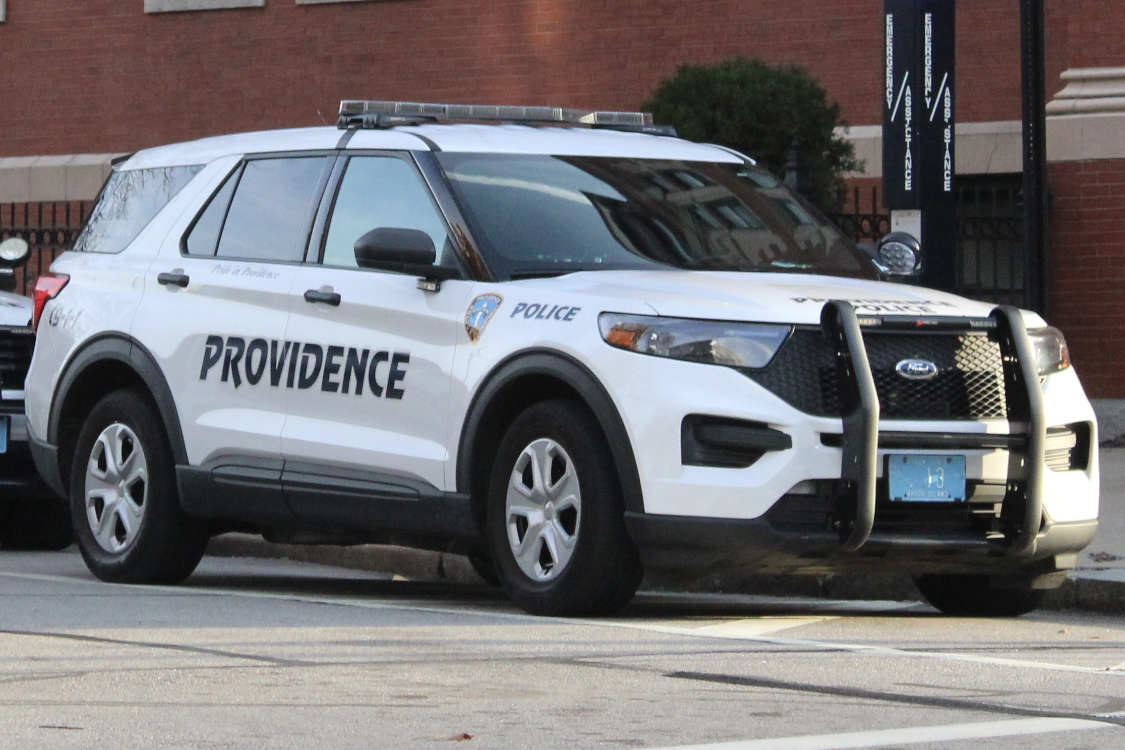 A photo  of Providence Police
            Cruiser 13, a 2020-2021 Ford Police Interceptor Utility             taken by @riemergencyvehicles