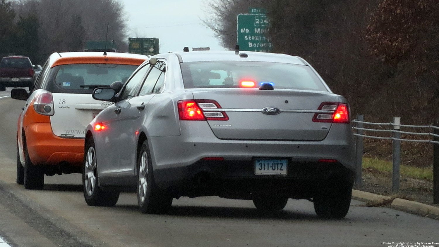 A photo  of Connecticut State Police
            Cruiser 311, a 2013-2014 Ford Police Interceptor Sedan             taken by Kieran Egan