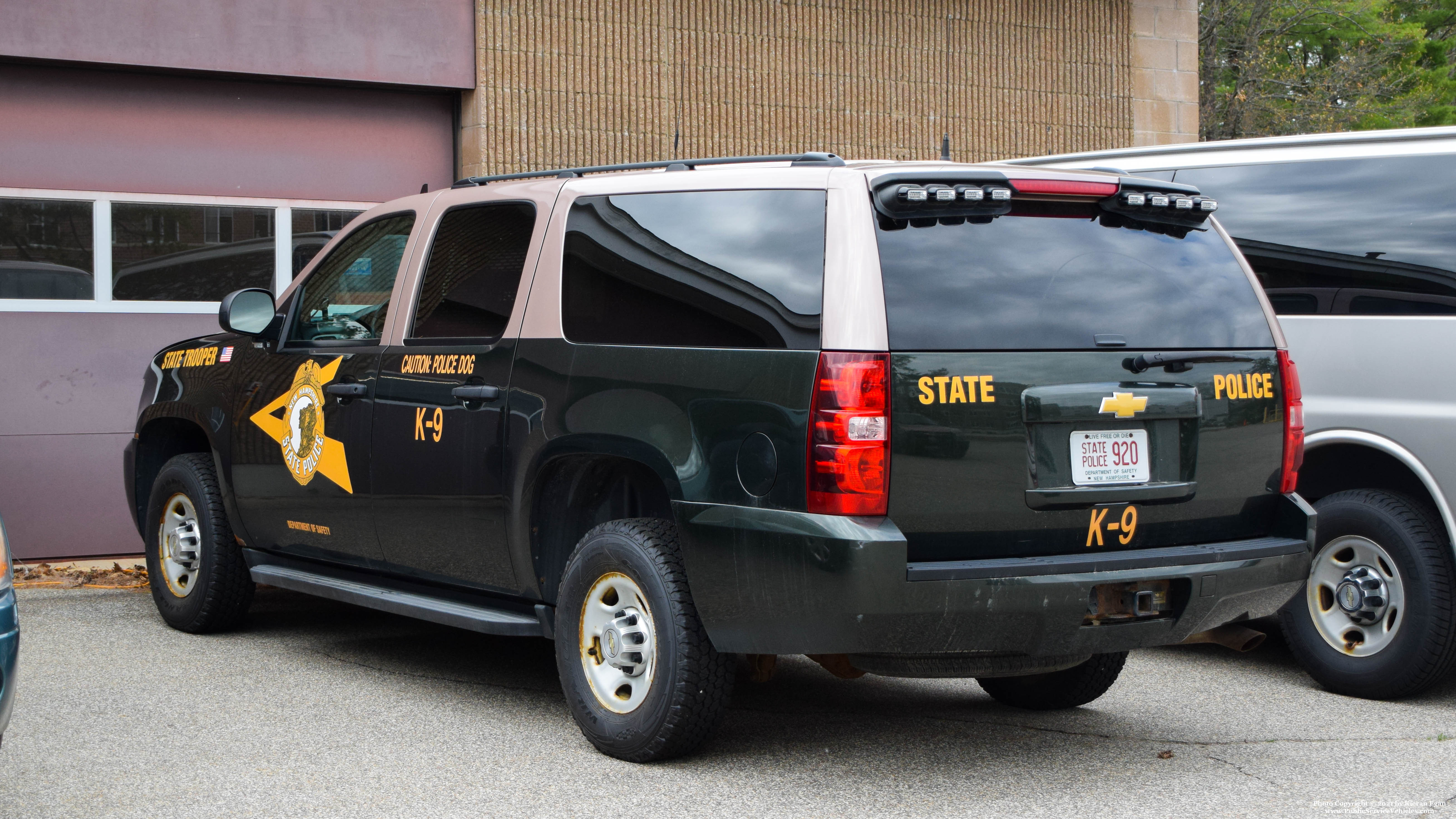 A photo  of New Hampshire State Police
            Cruiser 920, a 2007-2014 Chevrolet Suburban             taken by Kieran Egan