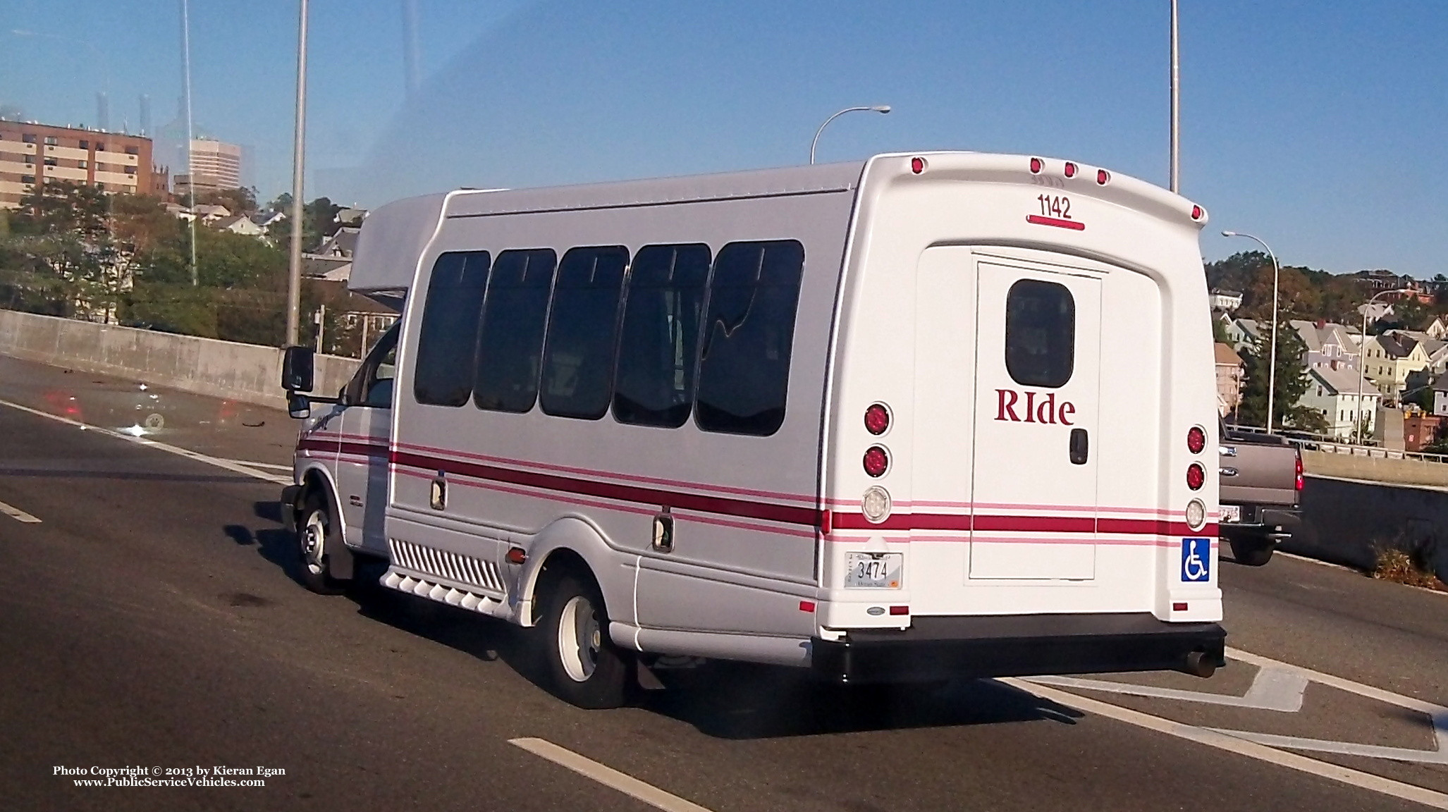 A photo  of Rhode Island Public Transit Authority
            Paratransit Bus 21142, a 2011 Chevrolet 4500 Bus             taken by Kieran Egan