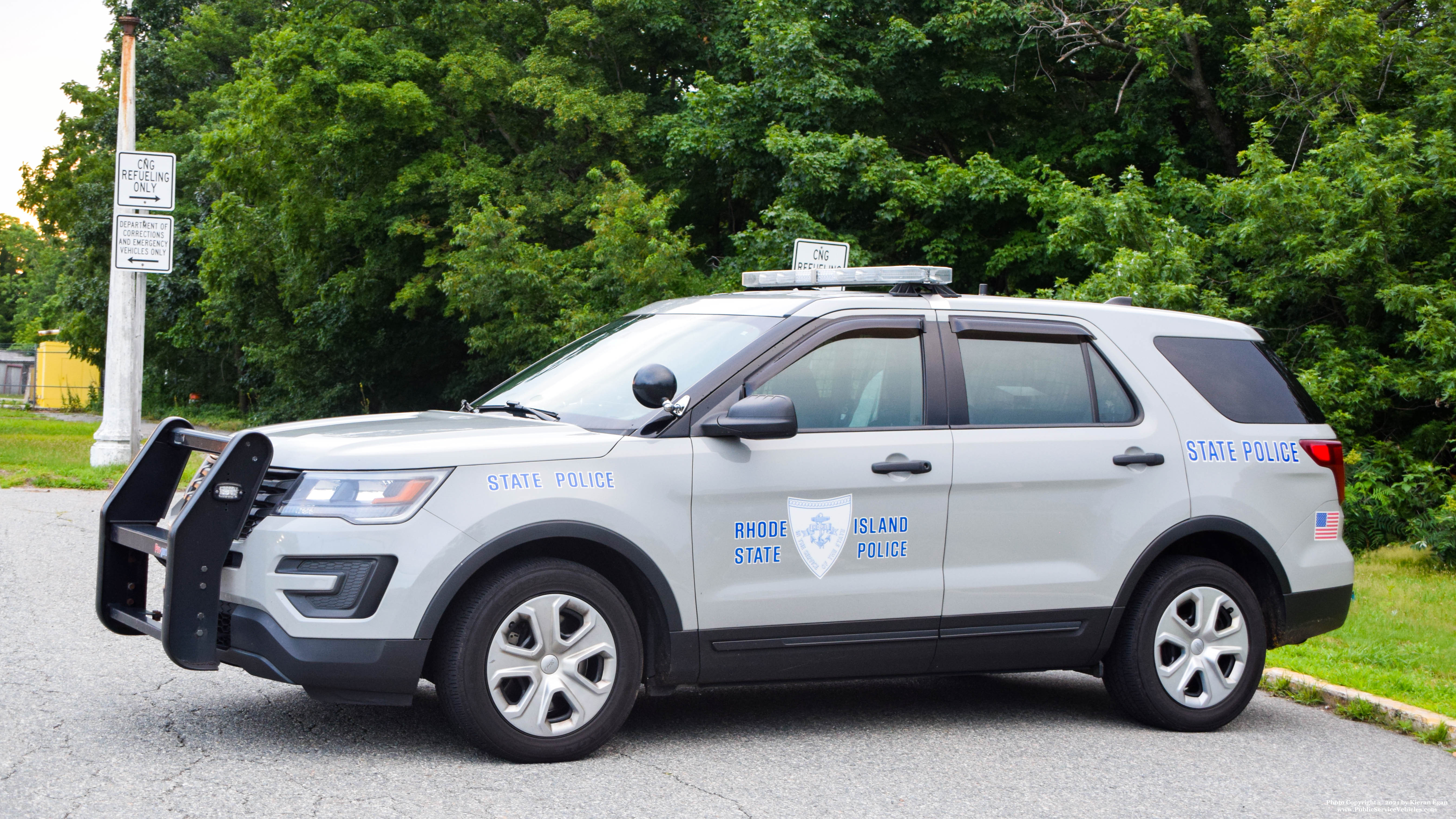 A photo  of Rhode Island State Police
            Cruiser 198, a 2017 Ford Police Interceptor Utility             taken by Kieran Egan