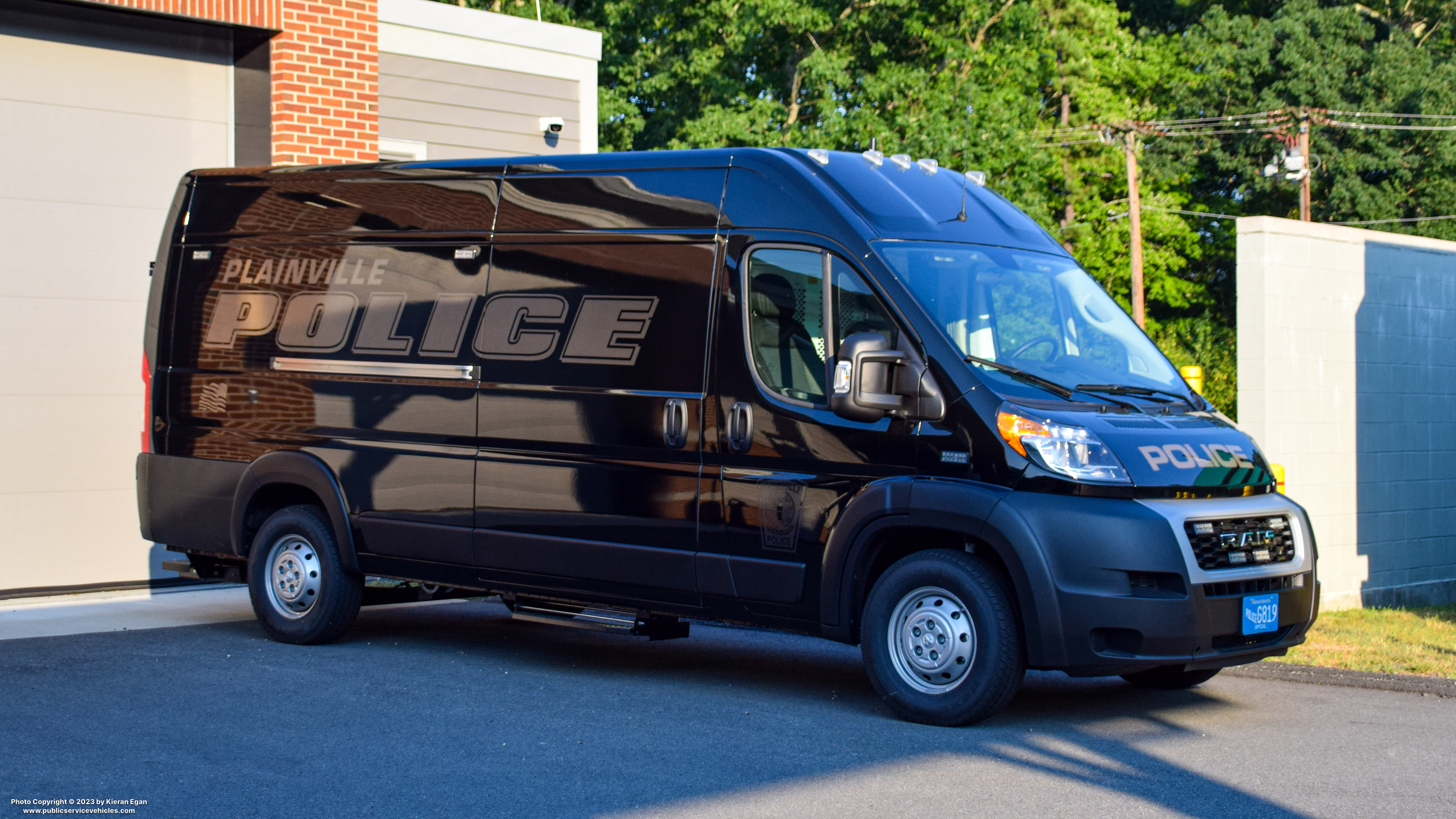 A photo  of Plainville Police
            Van, a 2021 RAM Promaster 3500             taken by Kieran Egan
