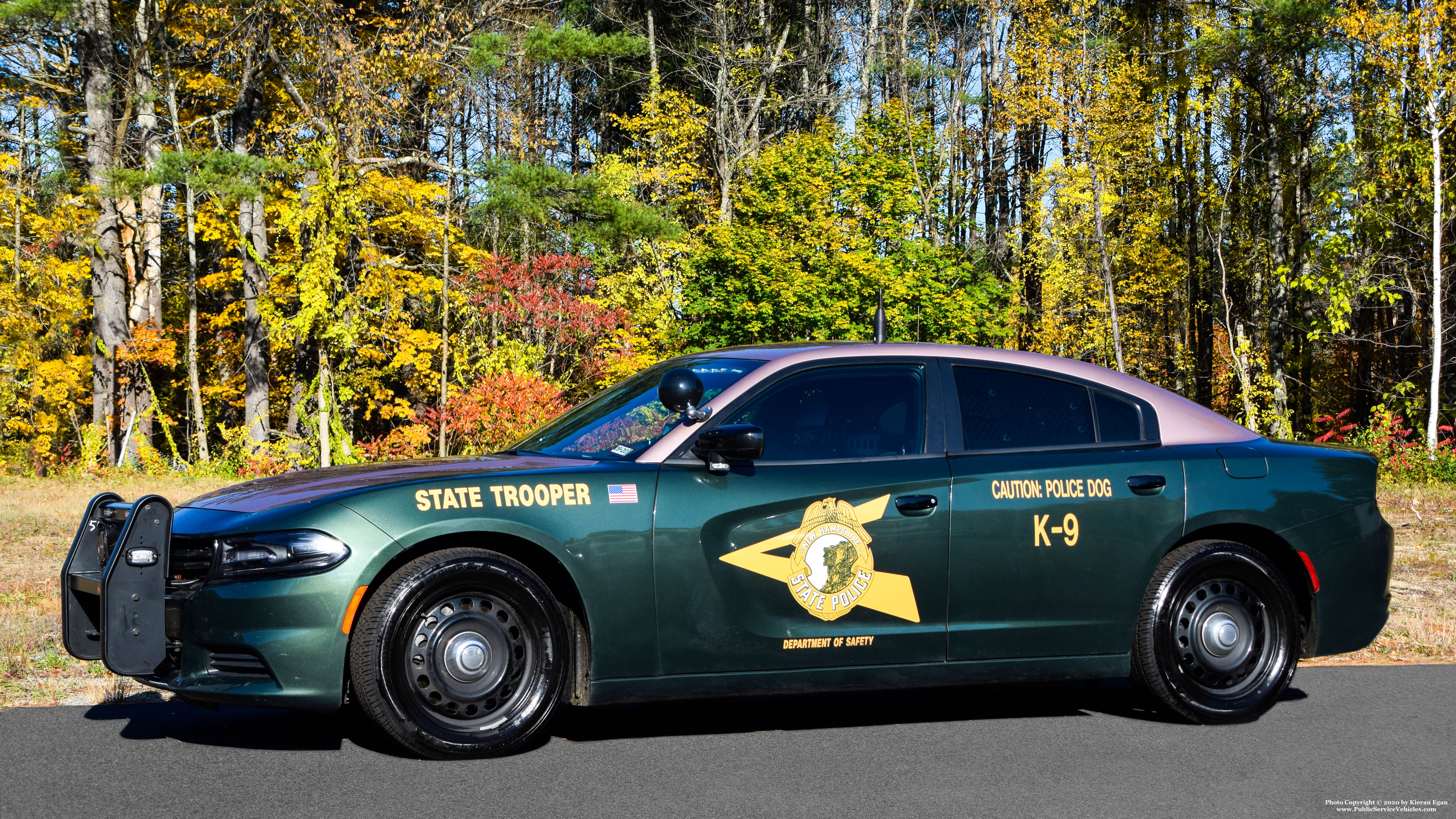 A photo  of New Hampshire State Police
            Cruiser 98, a 2019 Dodge Charger             taken by Kieran Egan