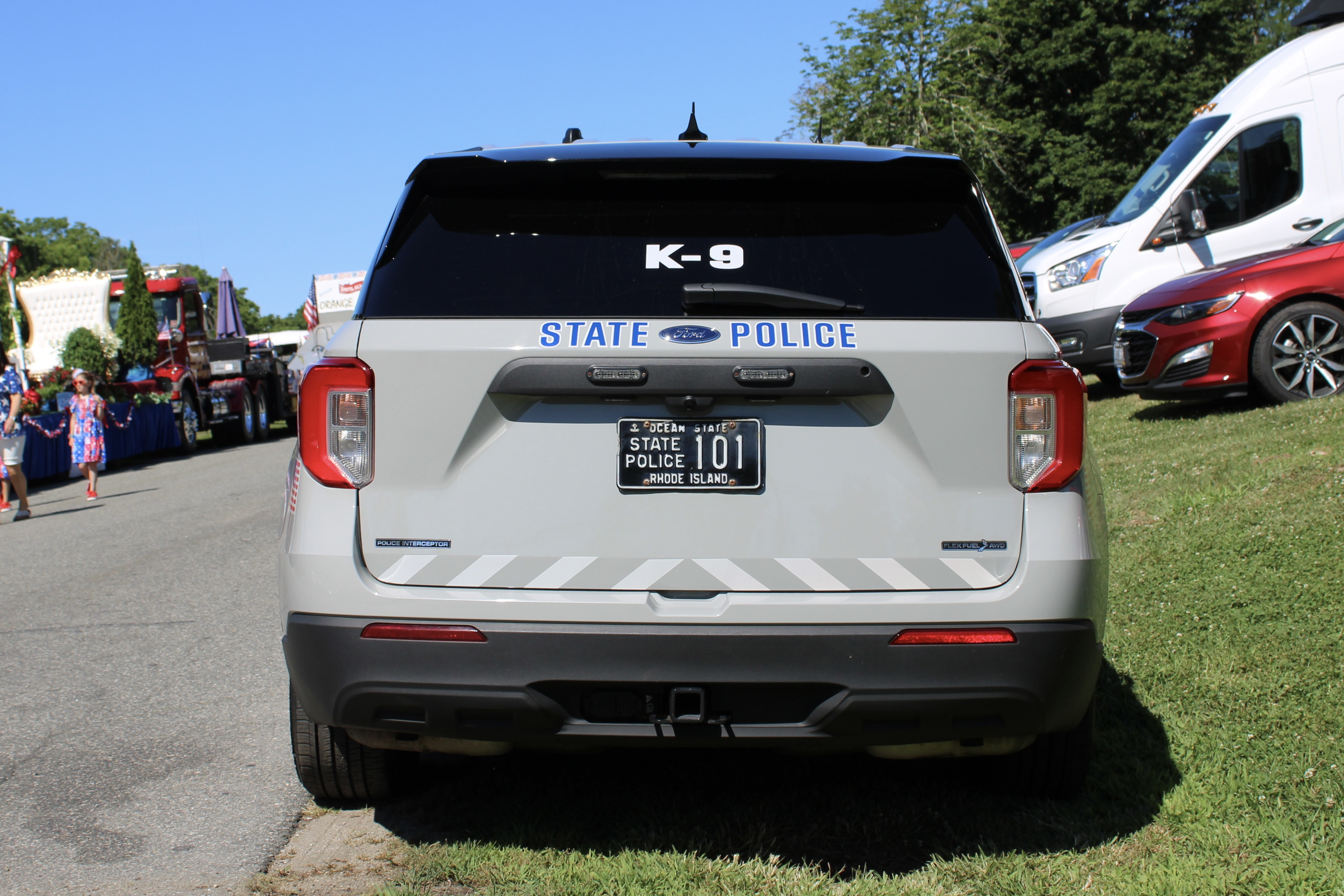A photo  of Rhode Island State Police
            Cruiser 101, a 2020 Ford Police Interceptor Utility             taken by @riemergencyvehicles