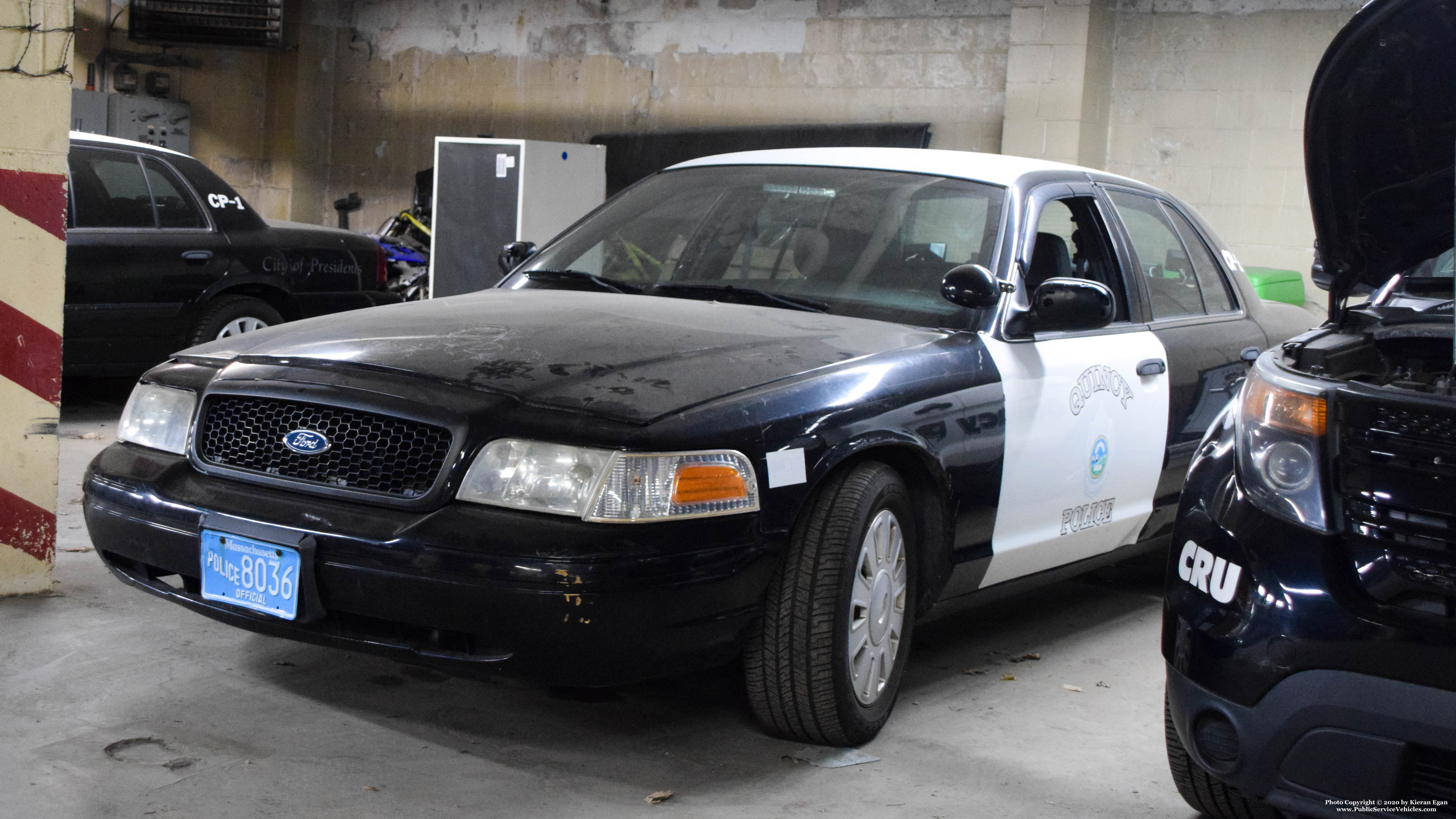 A photo  of Quincy Police
            CP-2, a 2009 Ford Crown Victoria Police Interceptor             taken by Kieran Egan