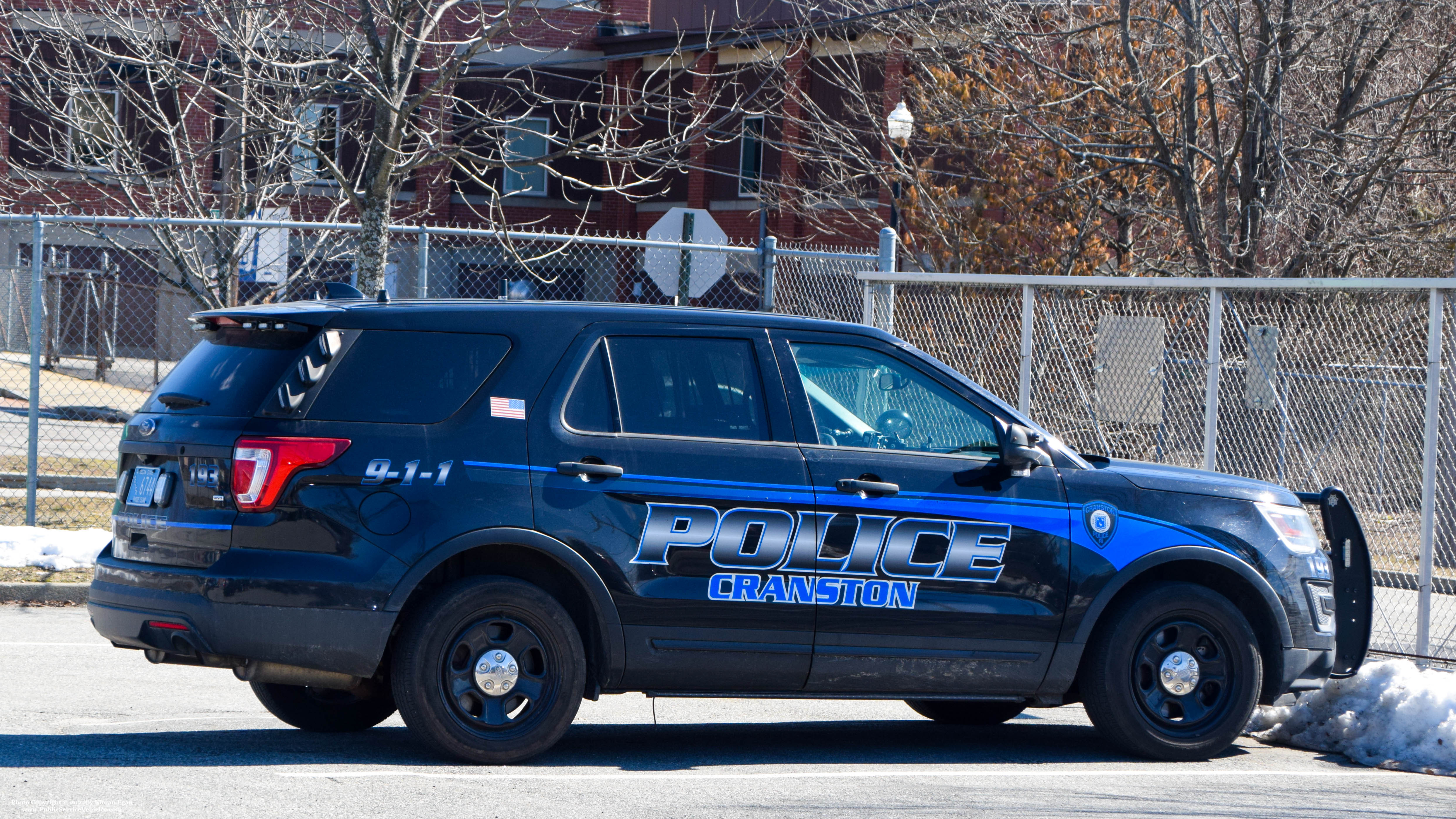 A photo  of Cranston Police
            Cruiser 193, a 2016-2017 Ford Police Interceptor Utility             taken by Kieran Egan