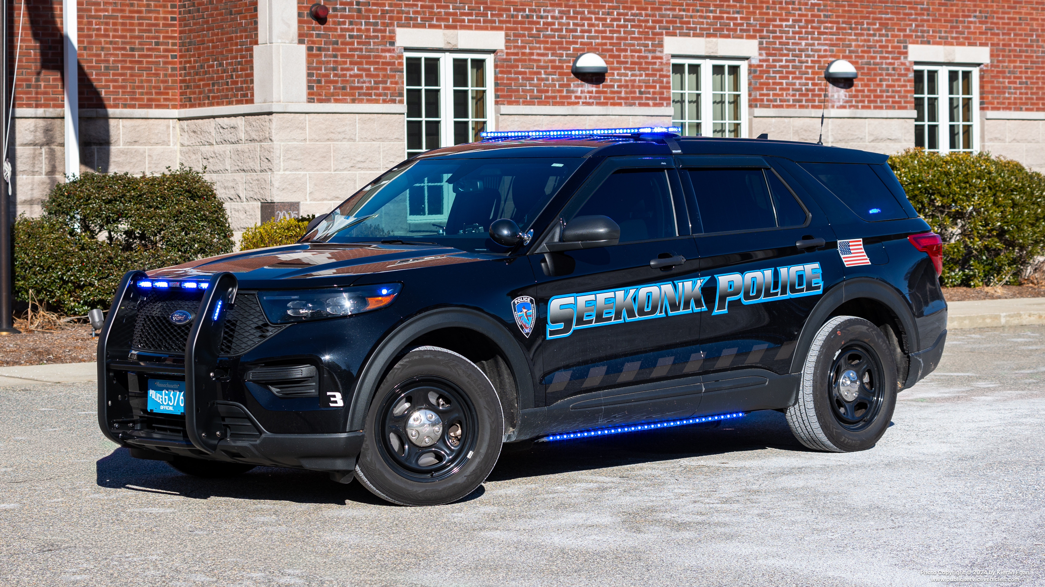 A photo  of Seekonk Police
            Car 3, a 2022 Ford Police Interceptor Utility             taken by Kieran Egan