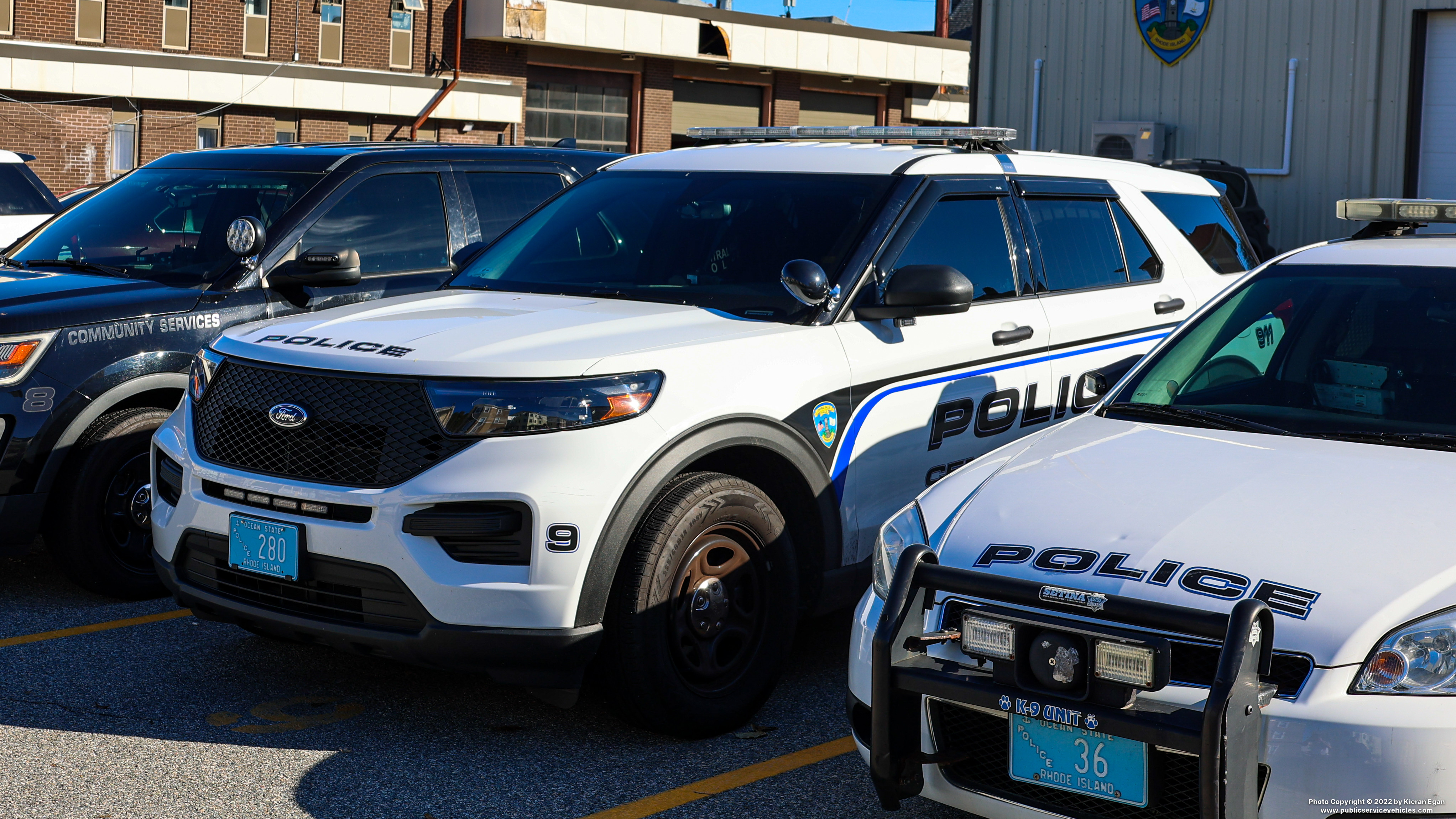 A photo  of Central Falls Police
            Car 9, a 2022 Ford Police Interceptor Utility             taken by Kieran Egan