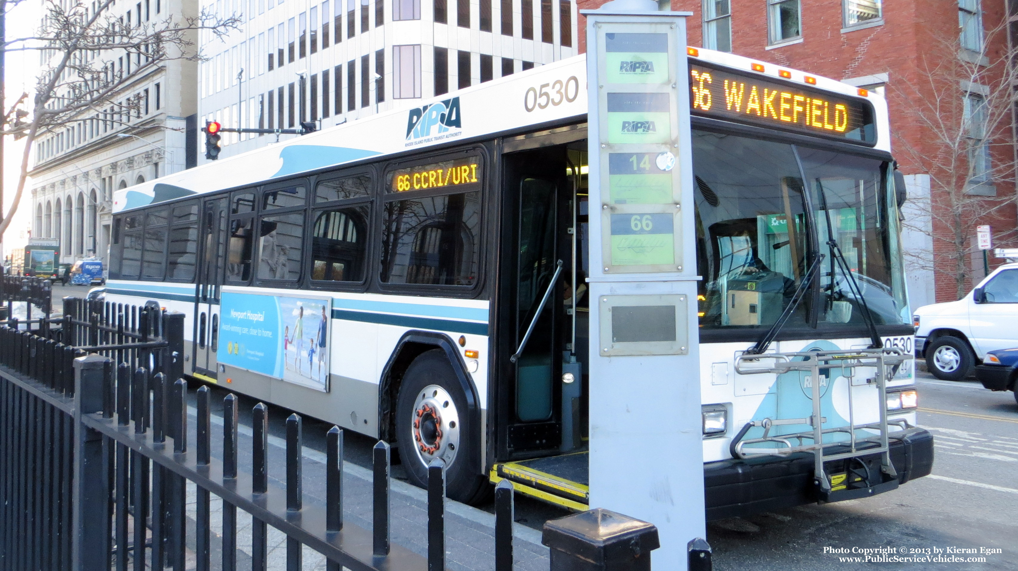 A photo  of Rhode Island Public Transit Authority
            Bus 0530, a 2005 Gillig Low Floor             taken by Kieran Egan