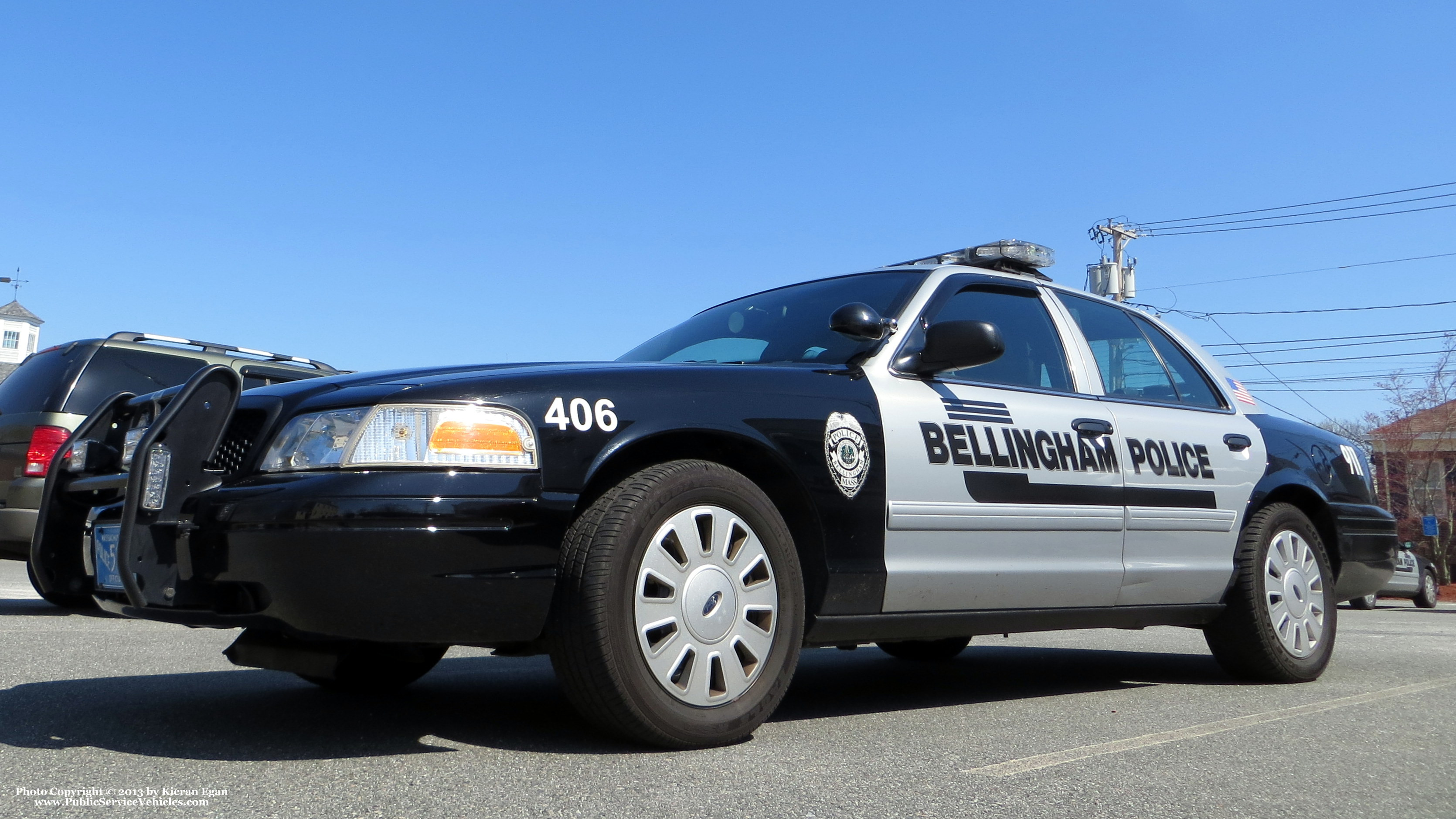 A photo  of Bellingham Police
            Cruiser 406, a 2009-2011 Ford Crown Victoria Police Interceptor             taken by Kieran Egan