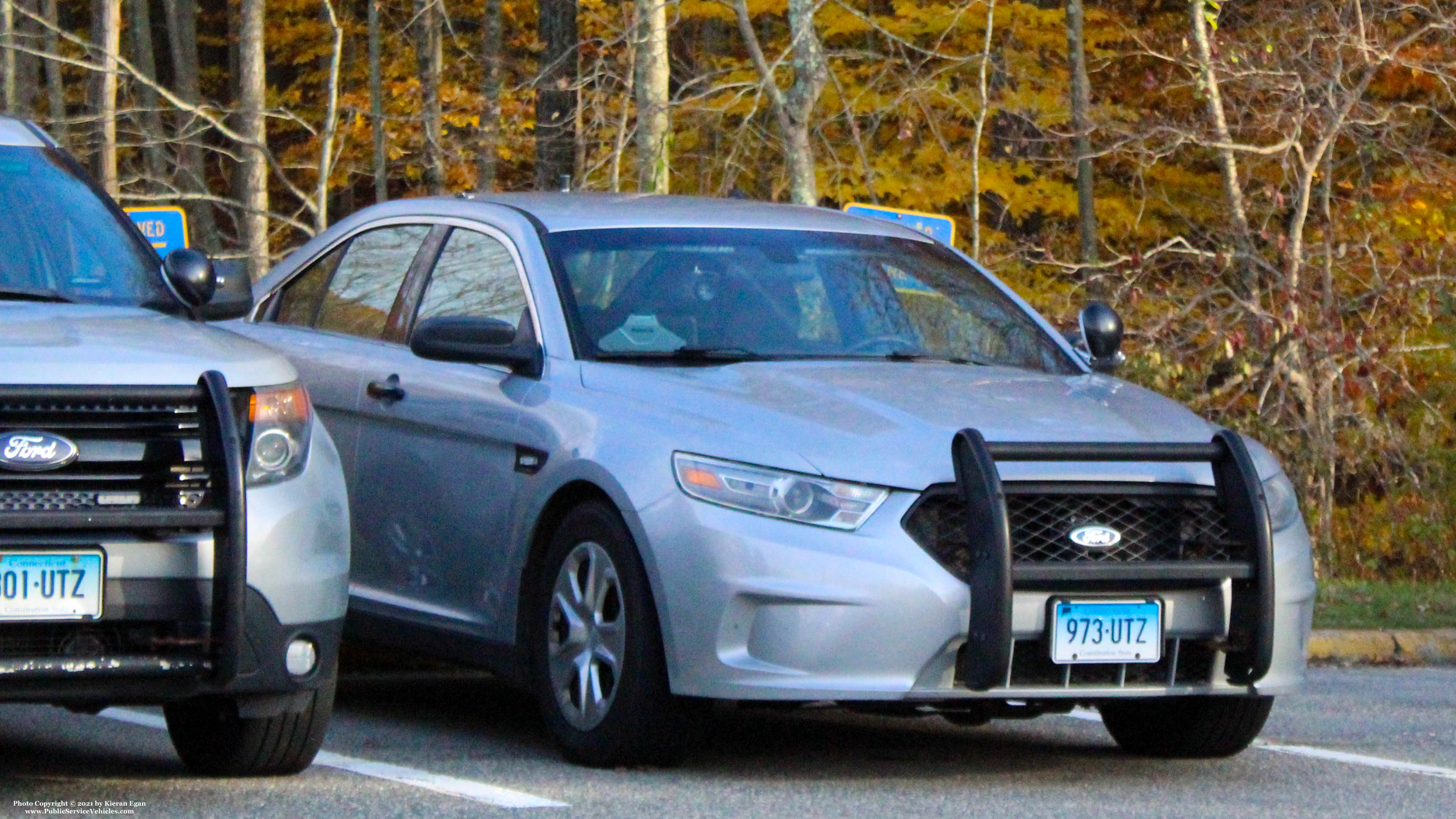 A photo  of Connecticut State Police
            Cruiser 973, a 2013-2019 Ford Police Interceptor Sedan             taken by Kieran Egan