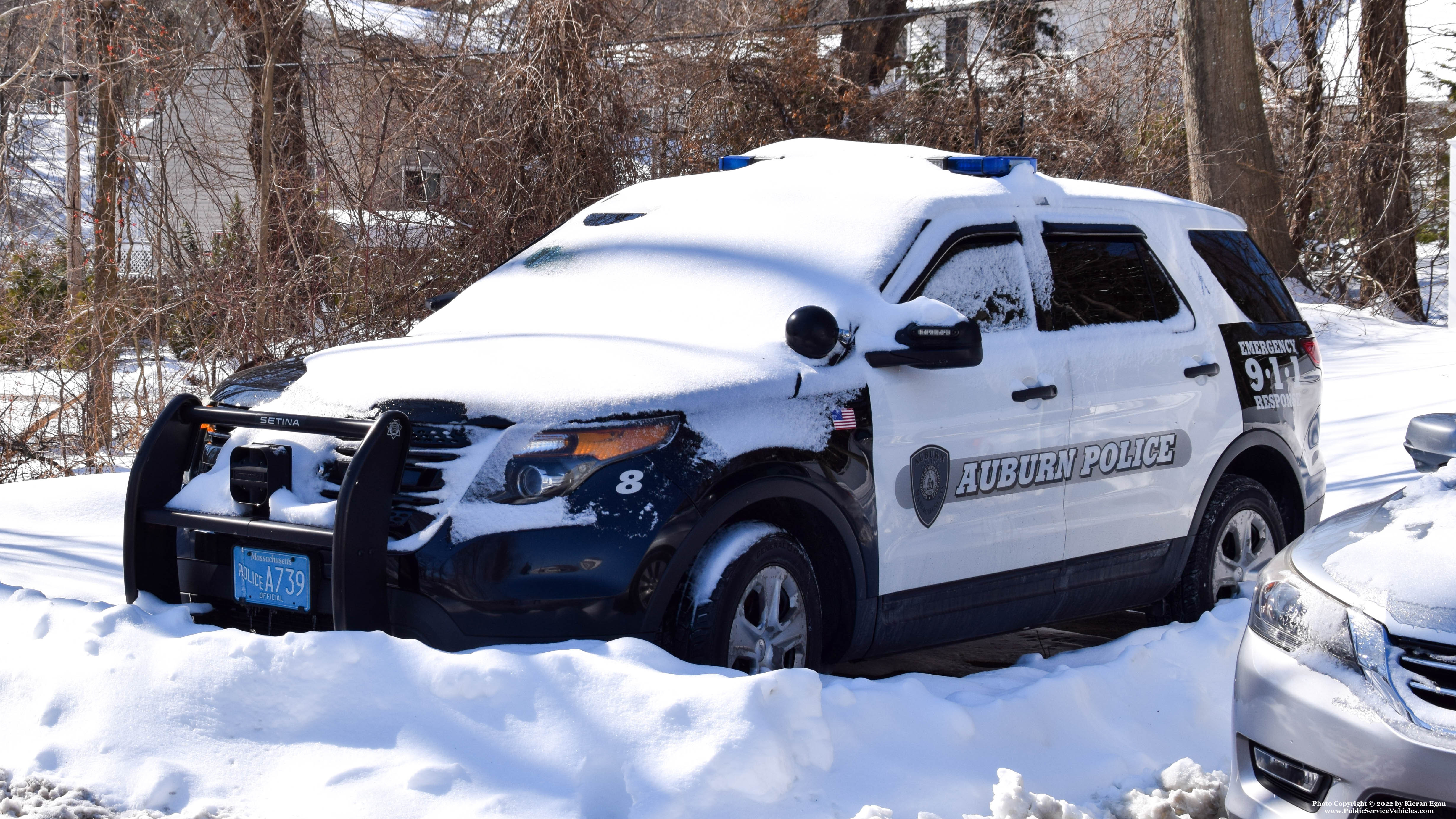 A photo  of Auburn Police
            Car 8, a 2013 Ford Police Interceptor Utility             taken by Kieran Egan