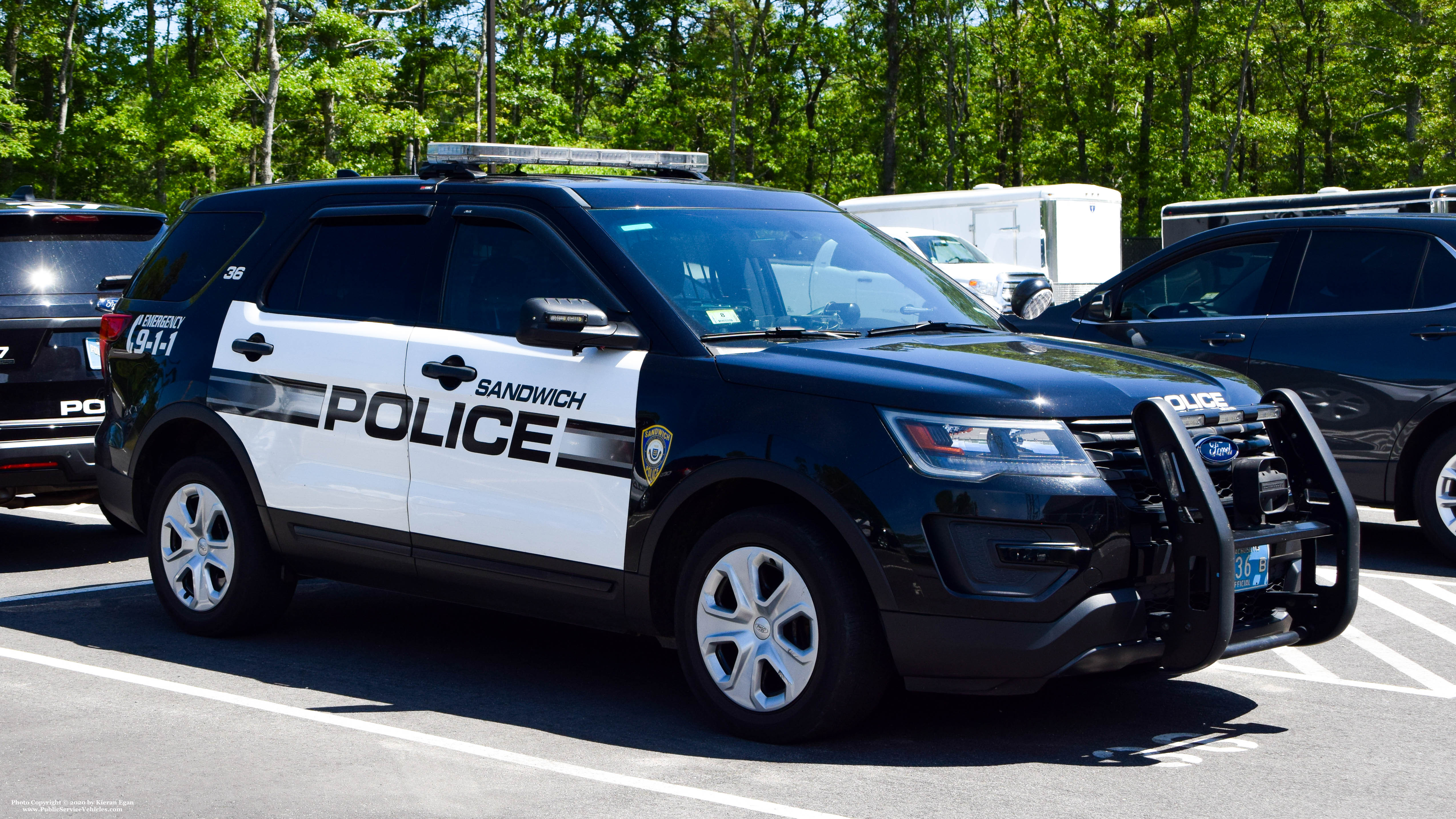 A photo  of Sandwich Police
            Cruiser 36, a 2017 Ford Police Interceptor Utility             taken by Kieran Egan