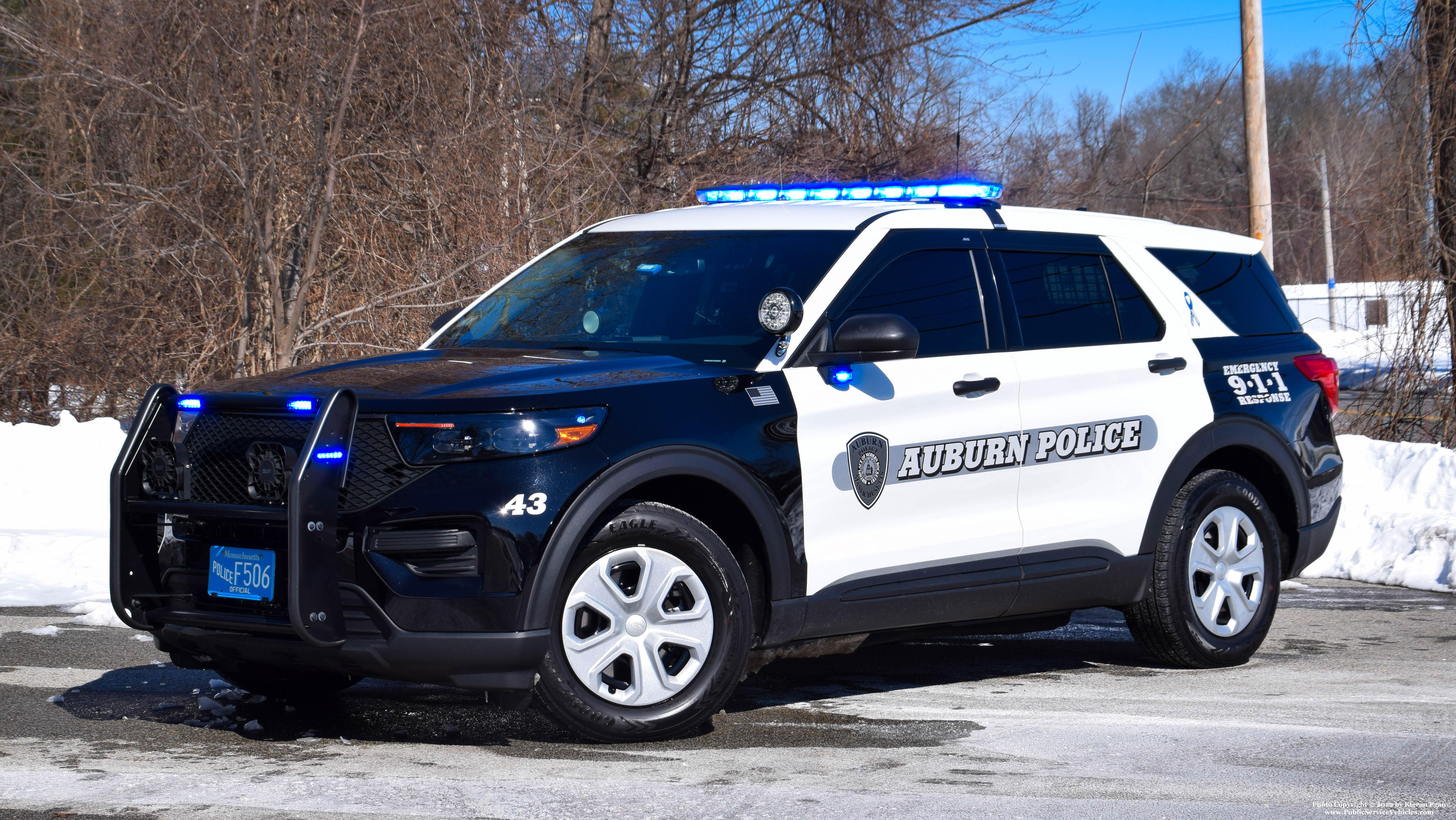 A photo  of Auburn Police
            Car 43, a 2020 Ford Police Interceptor Utility             taken by Kieran Egan