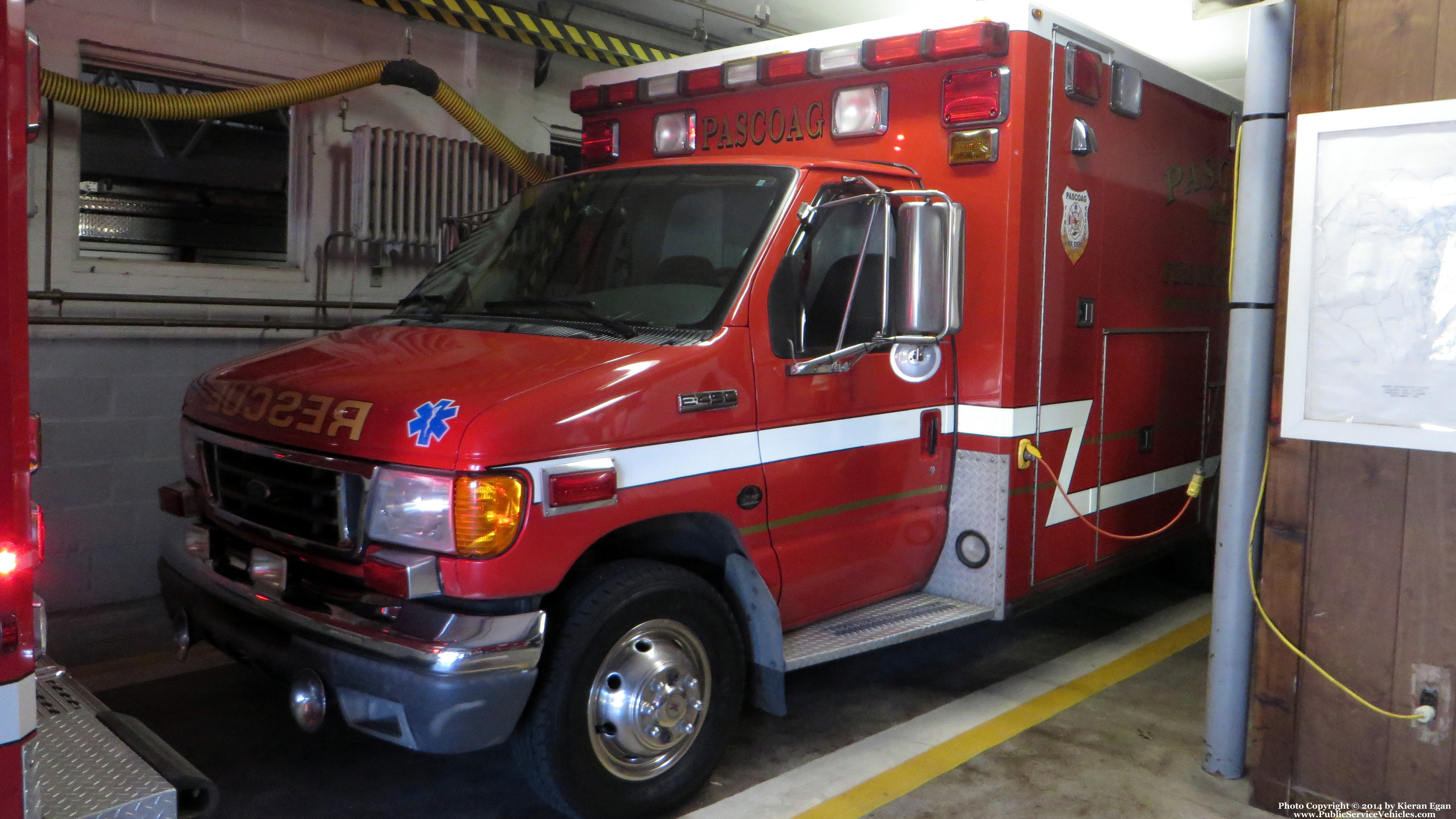 A photo  of Pascoag Fire
            Rescue 4, a 2006 Ford E-450/Osage             taken by Kieran Egan