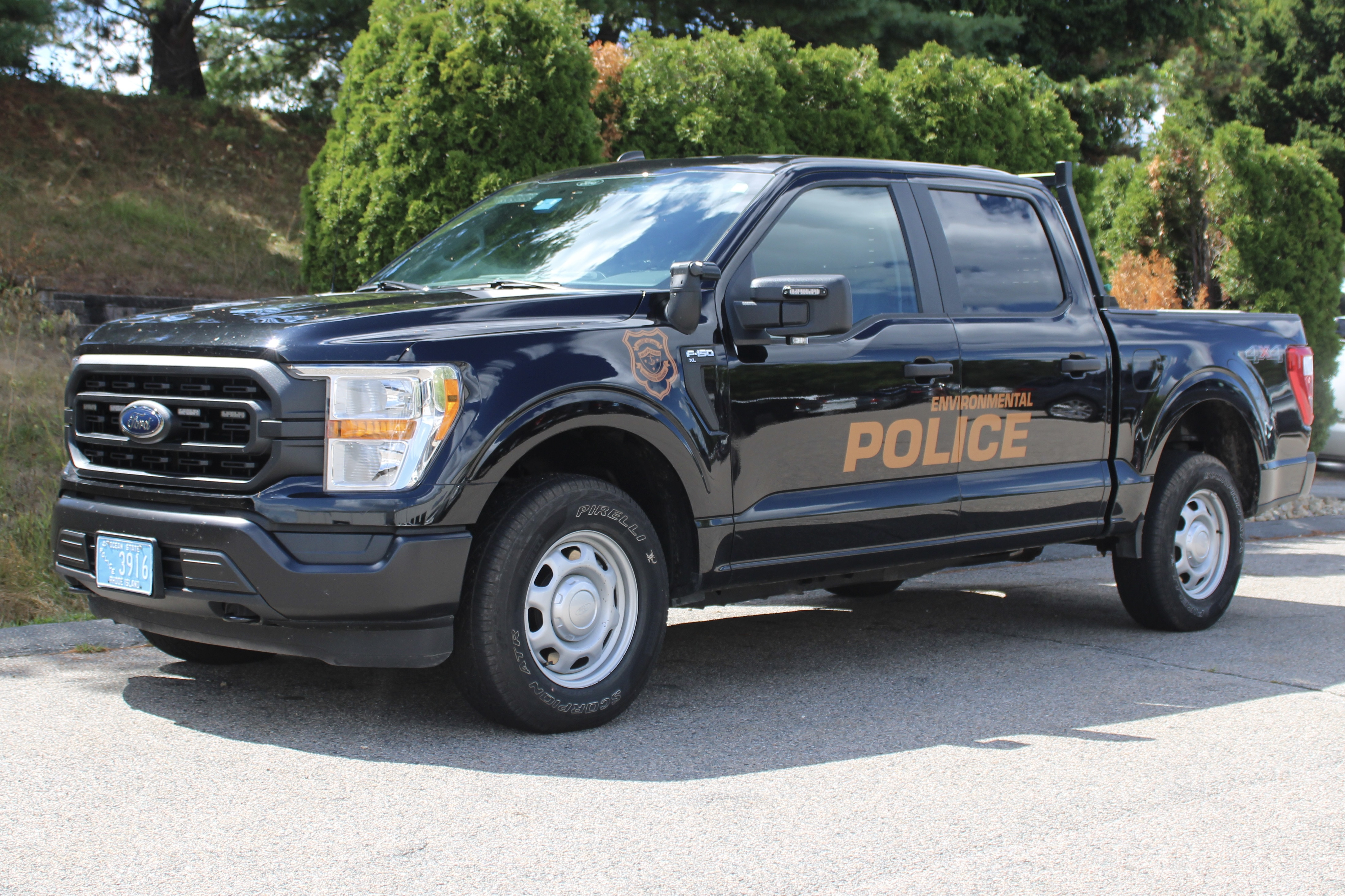 A photo  of Rhode Island Environmental Police
            Cruiser 3916, a 2021 Ford F-150 XL Crew Cab             taken by @riemergencyvehicles
