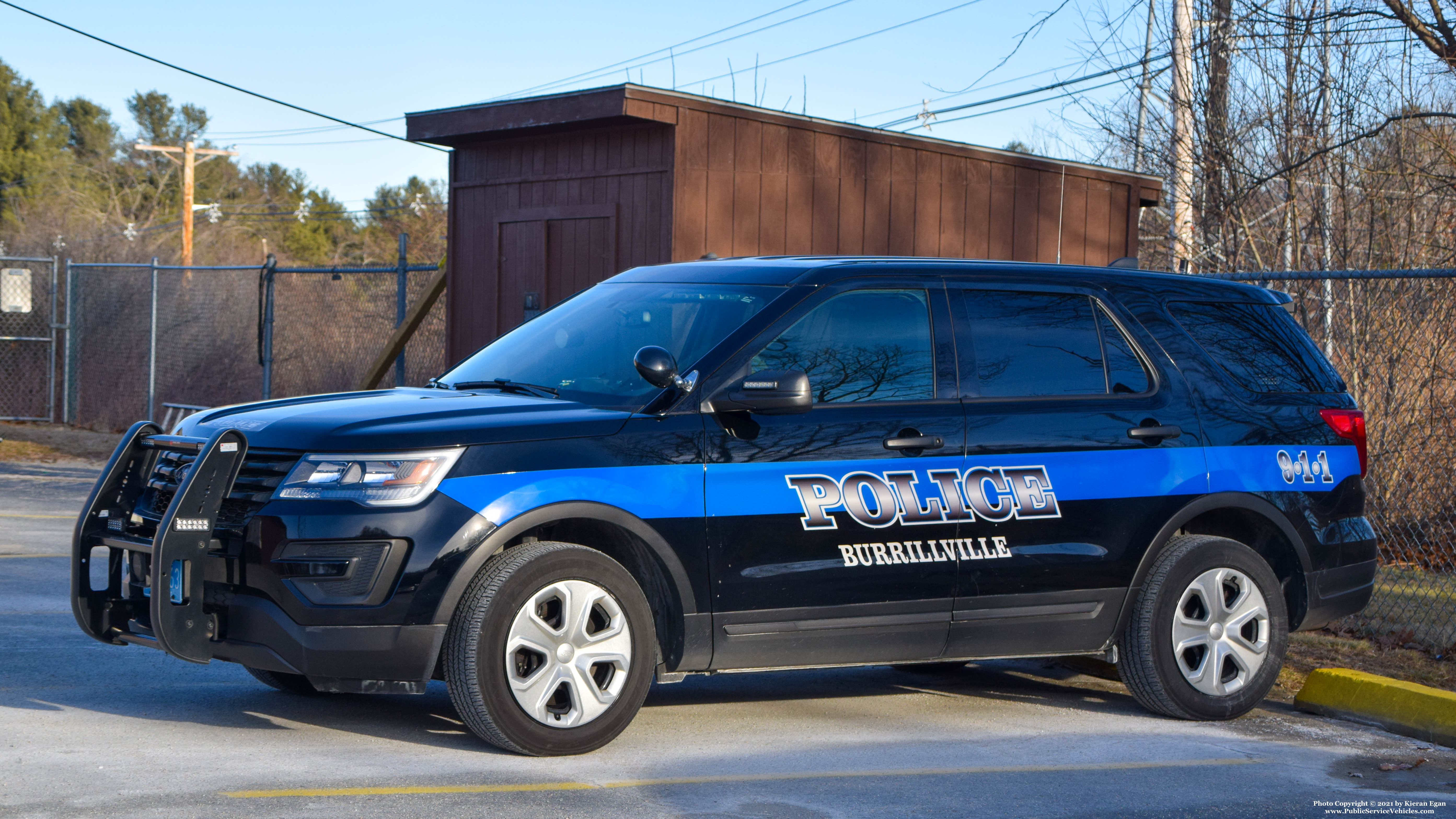 A photo  of Burrillville Police
            Cruiser 7063, a 2019 Ford Police Interceptor Utility             taken by Kieran Egan