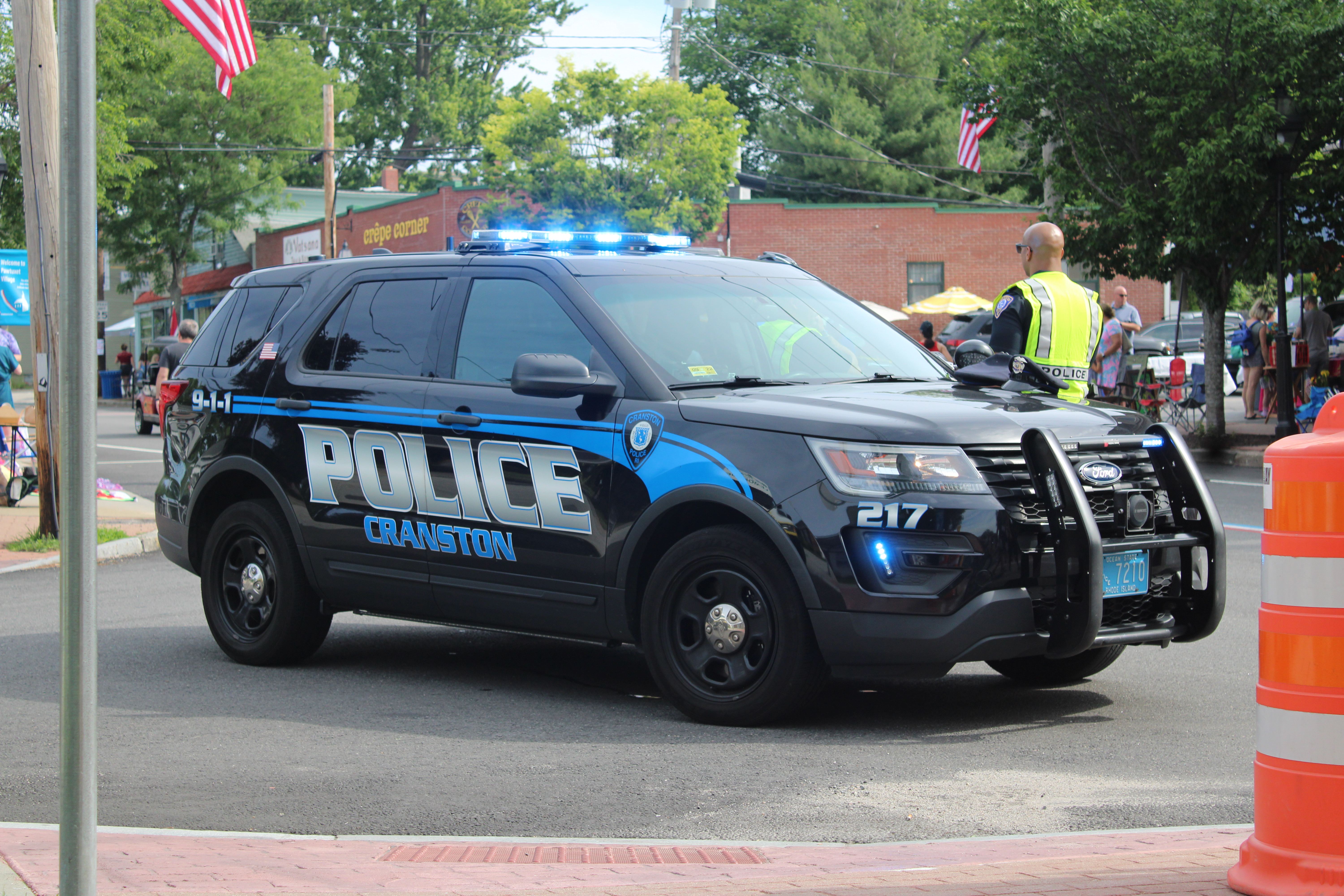 A photo  of Cranston Police
            Cruiser 217, a 2019 Ford Police Interceptor Utility             taken by @riemergencyvehicles