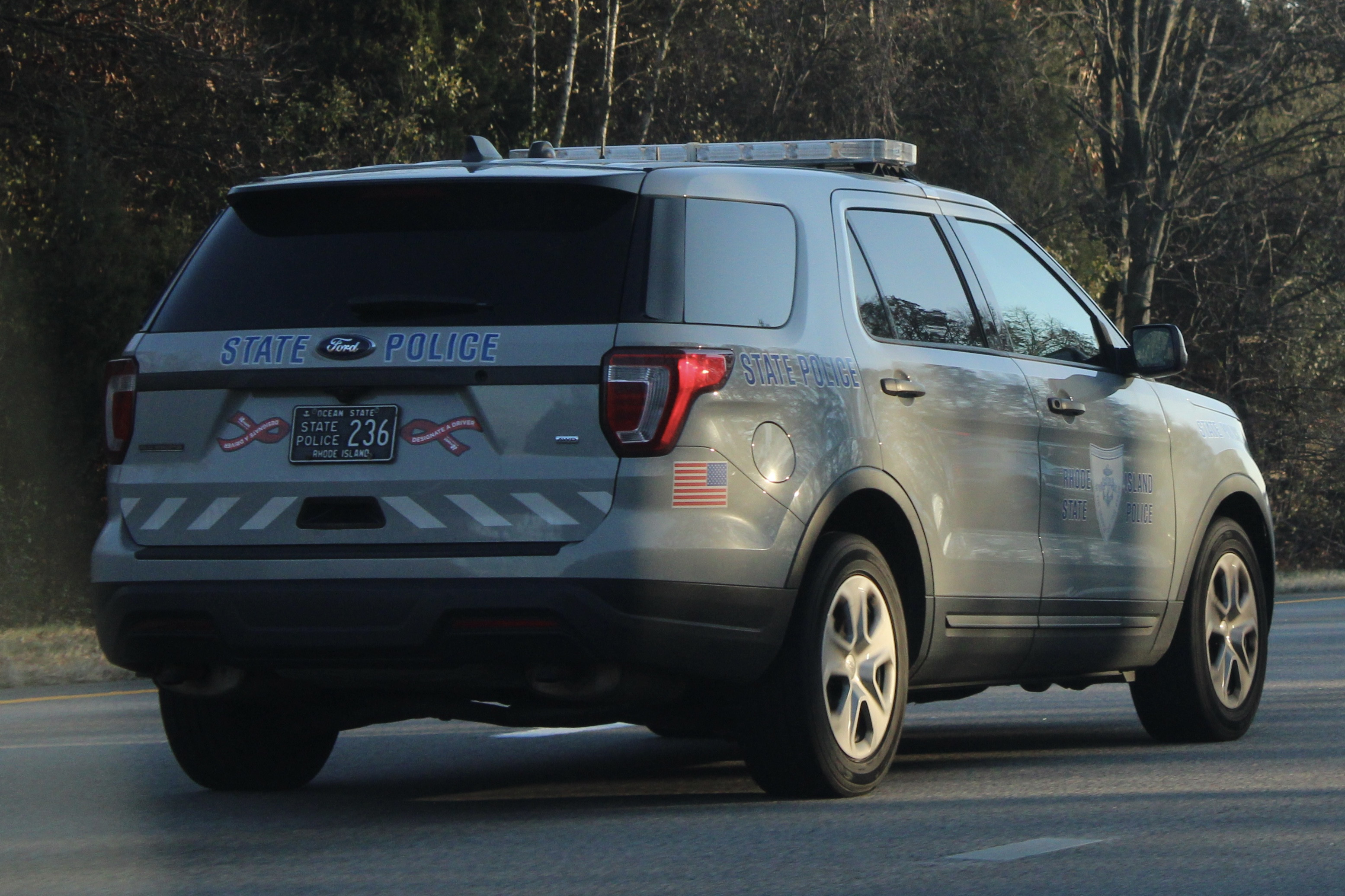 A photo  of Rhode Island State Police
            Cruiser 236, a 2018 Ford Police Interceptor Utility             taken by @riemergencyvehicles