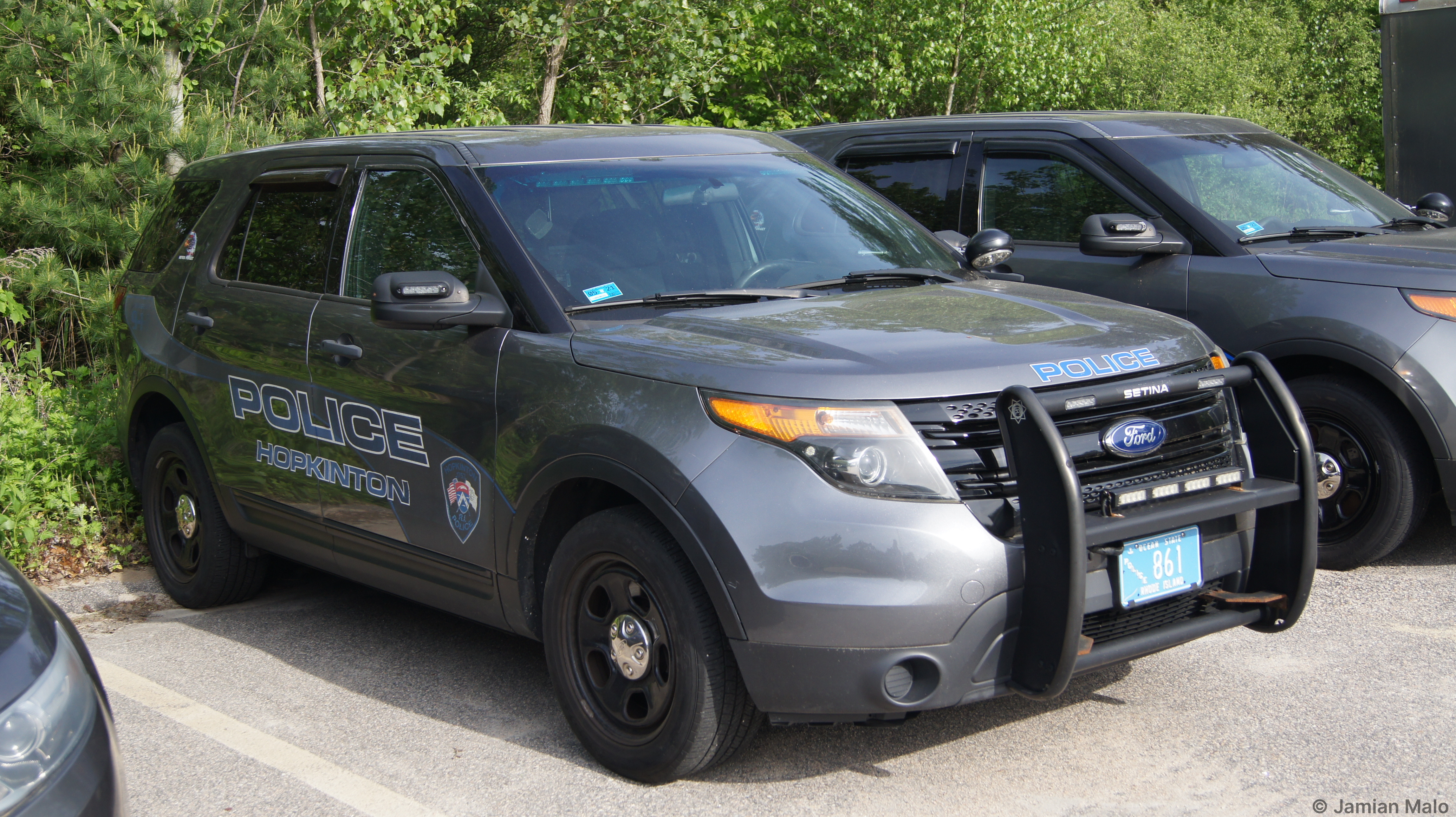 A photo  of Hopkinton Police
            Cruiser 861, a 2013-2015 Ford Police Interceptor Utility             taken by Jamian Malo