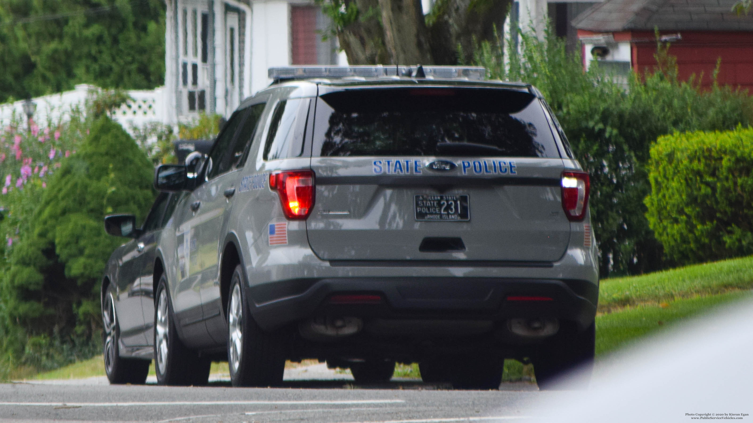 A photo  of Rhode Island State Police
            Cruiser 231, a 2016-2019 Ford Police Interceptor Utility             taken by Kieran Egan