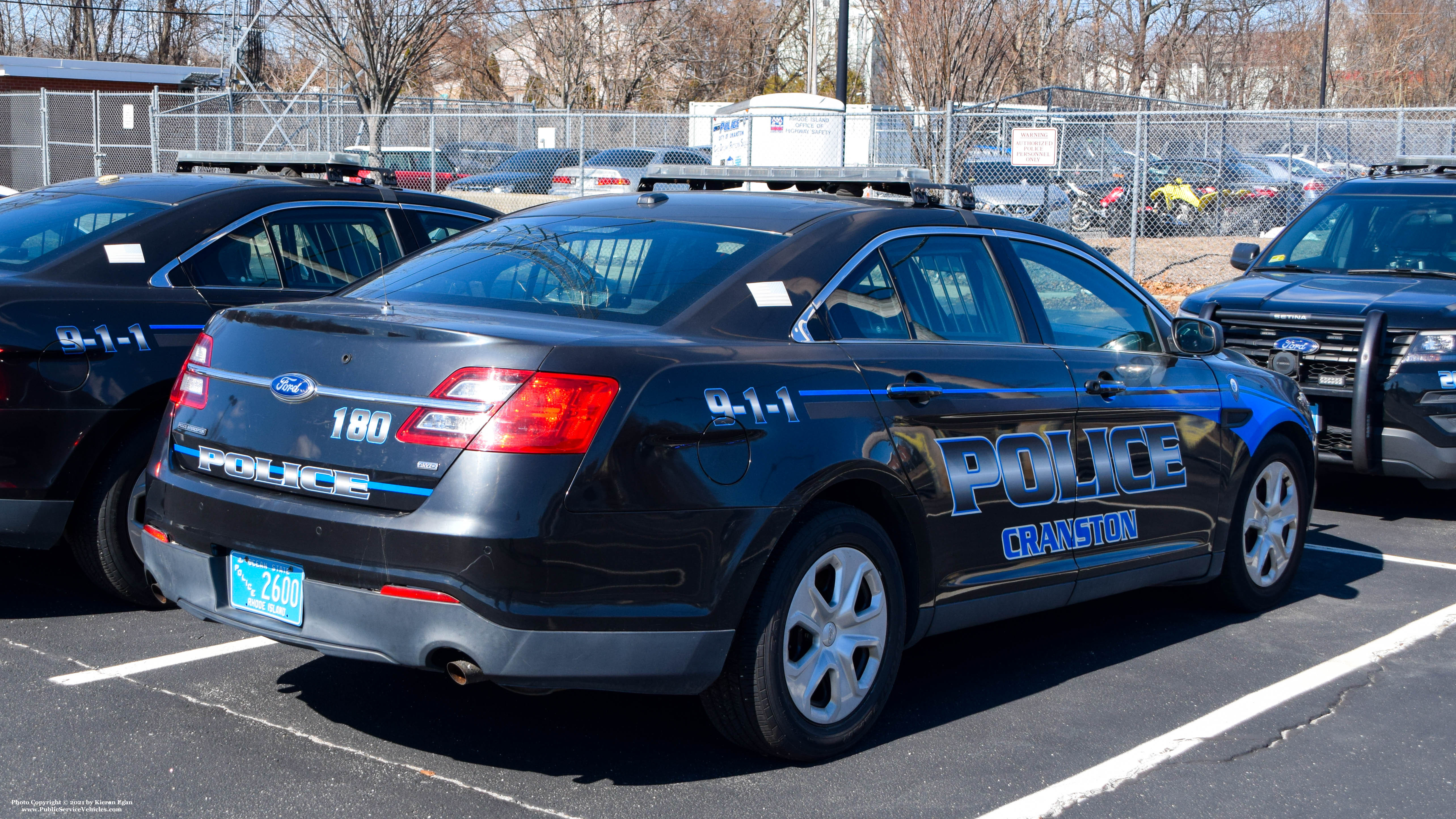 A photo  of Cranston Police
            Cruiser 180, a 2013-2015 Ford Police Interceptor Sedan             taken by Kieran Egan