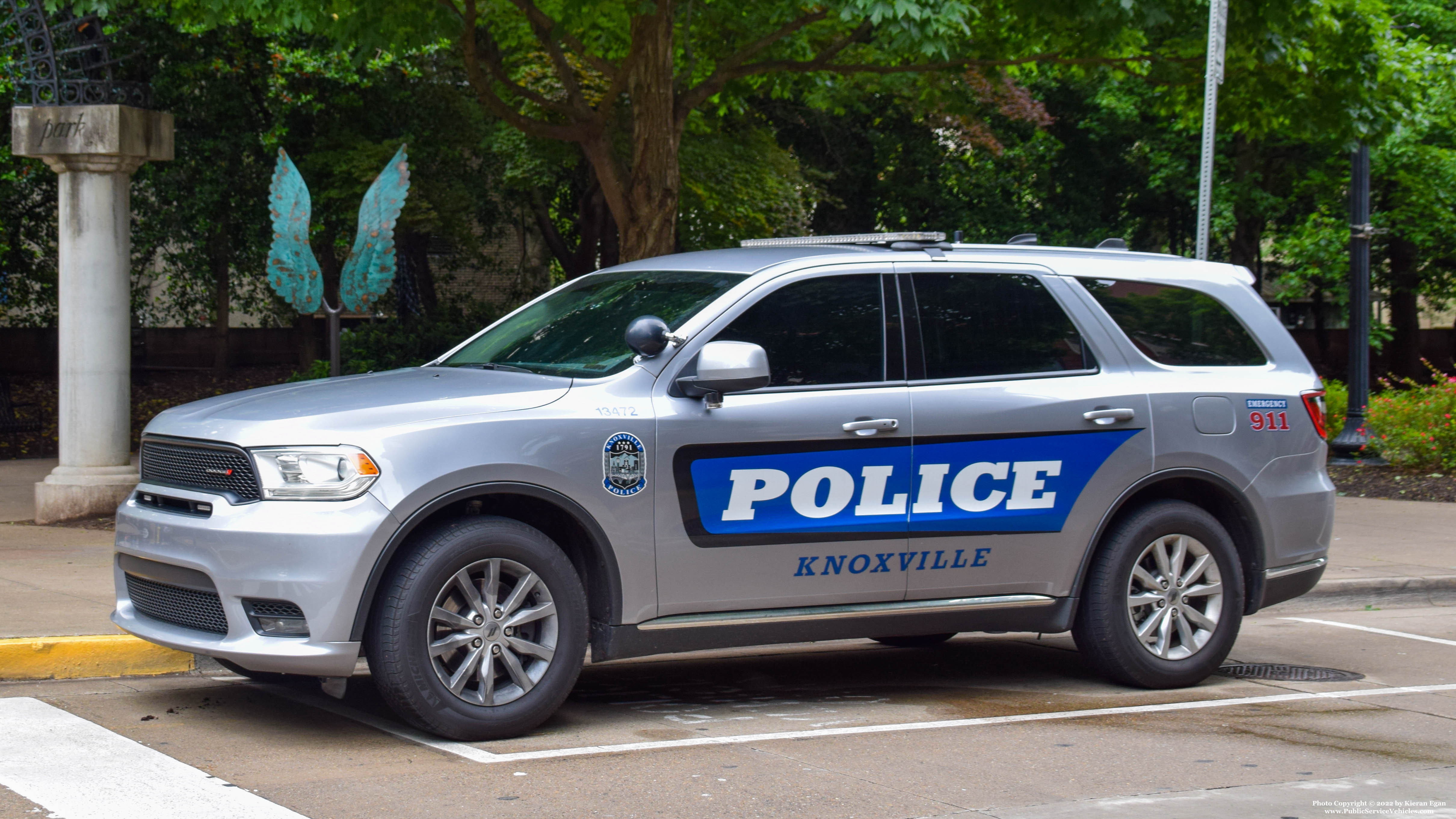 A photo  of Knoxville Police
            Cruiser 13472, a 2018-2019 Dodge Durango             taken by Kieran Egan