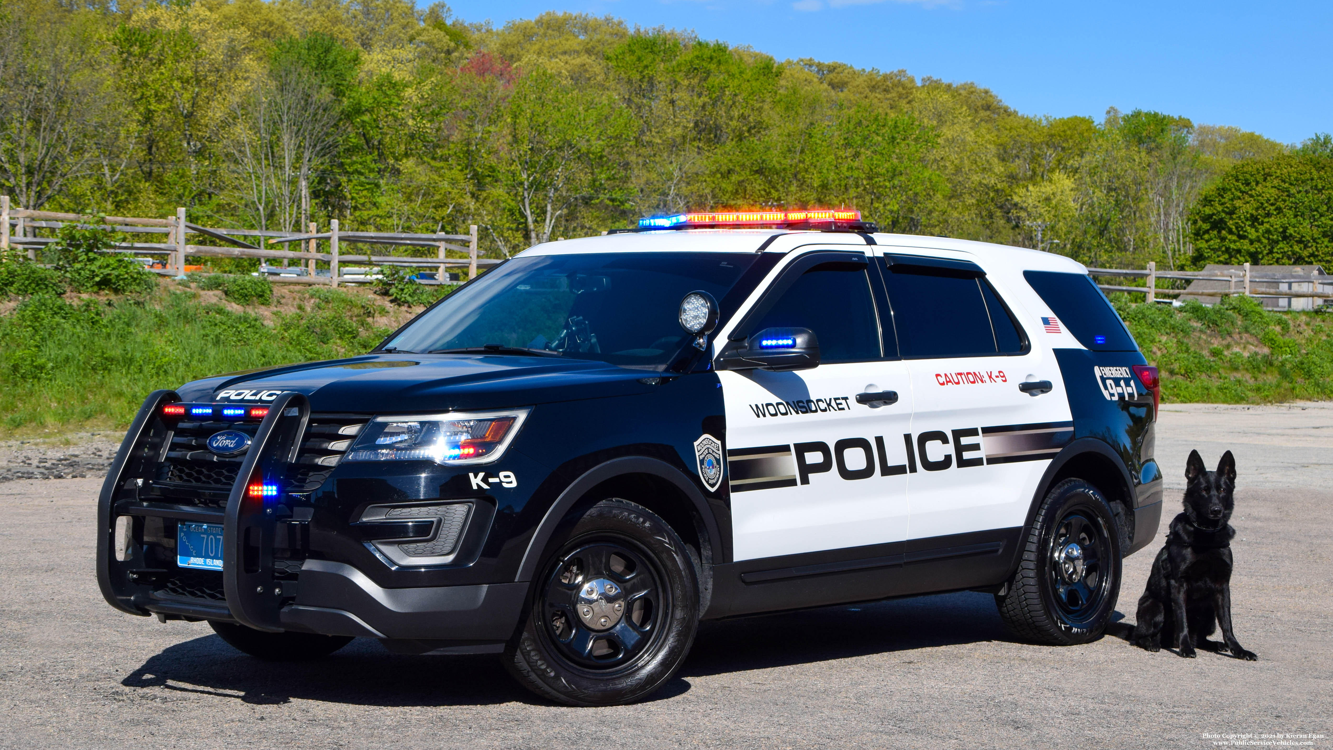 A photo  of Woonsocket Police
            K-9 Unit, a 2016-2019 Ford Police Interceptor Utility             taken by Kieran Egan