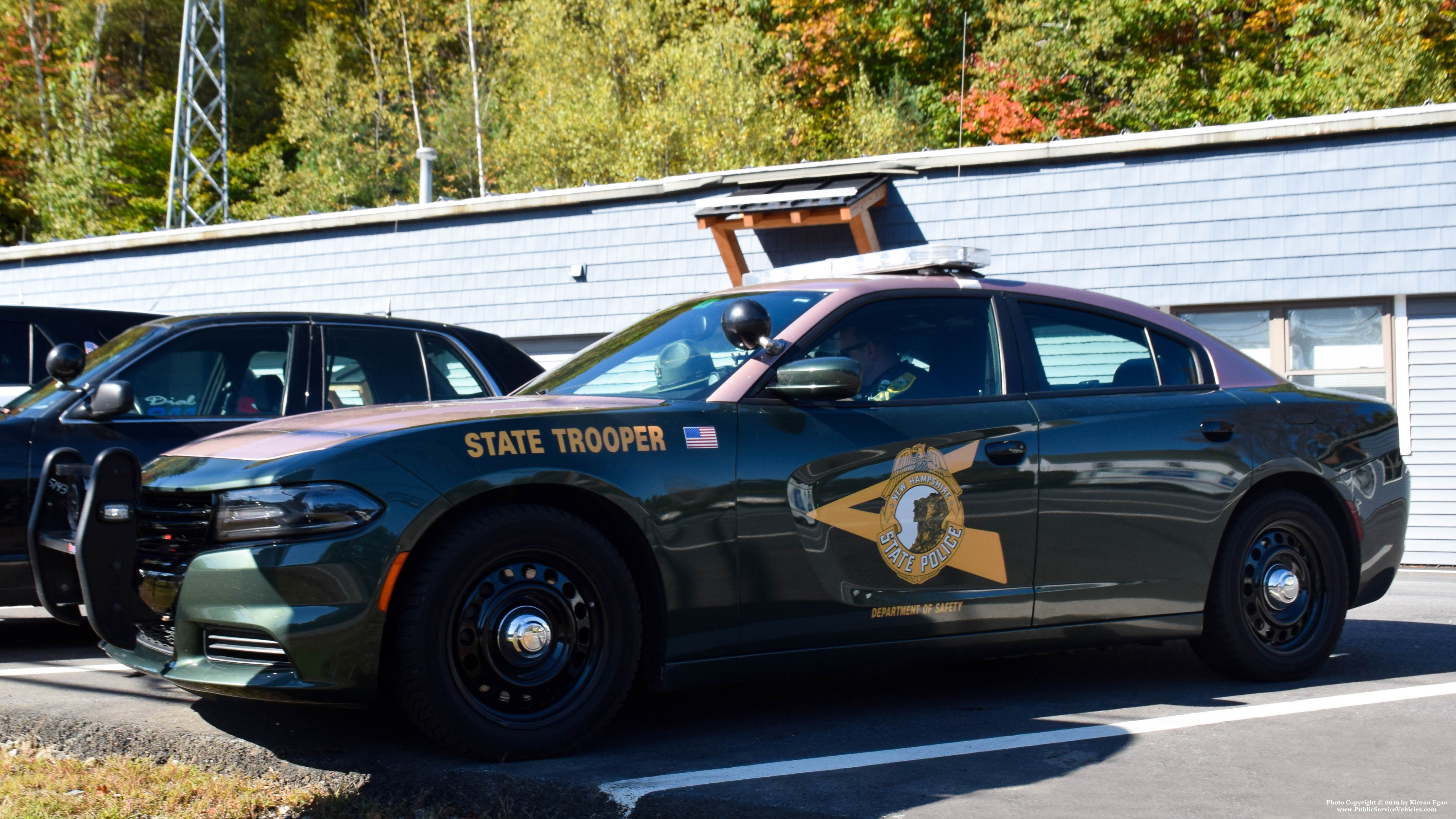 A photo  of New Hampshire State Police
            Cruiser 607, a 2015-2016 Dodge Charger             taken by Kieran Egan