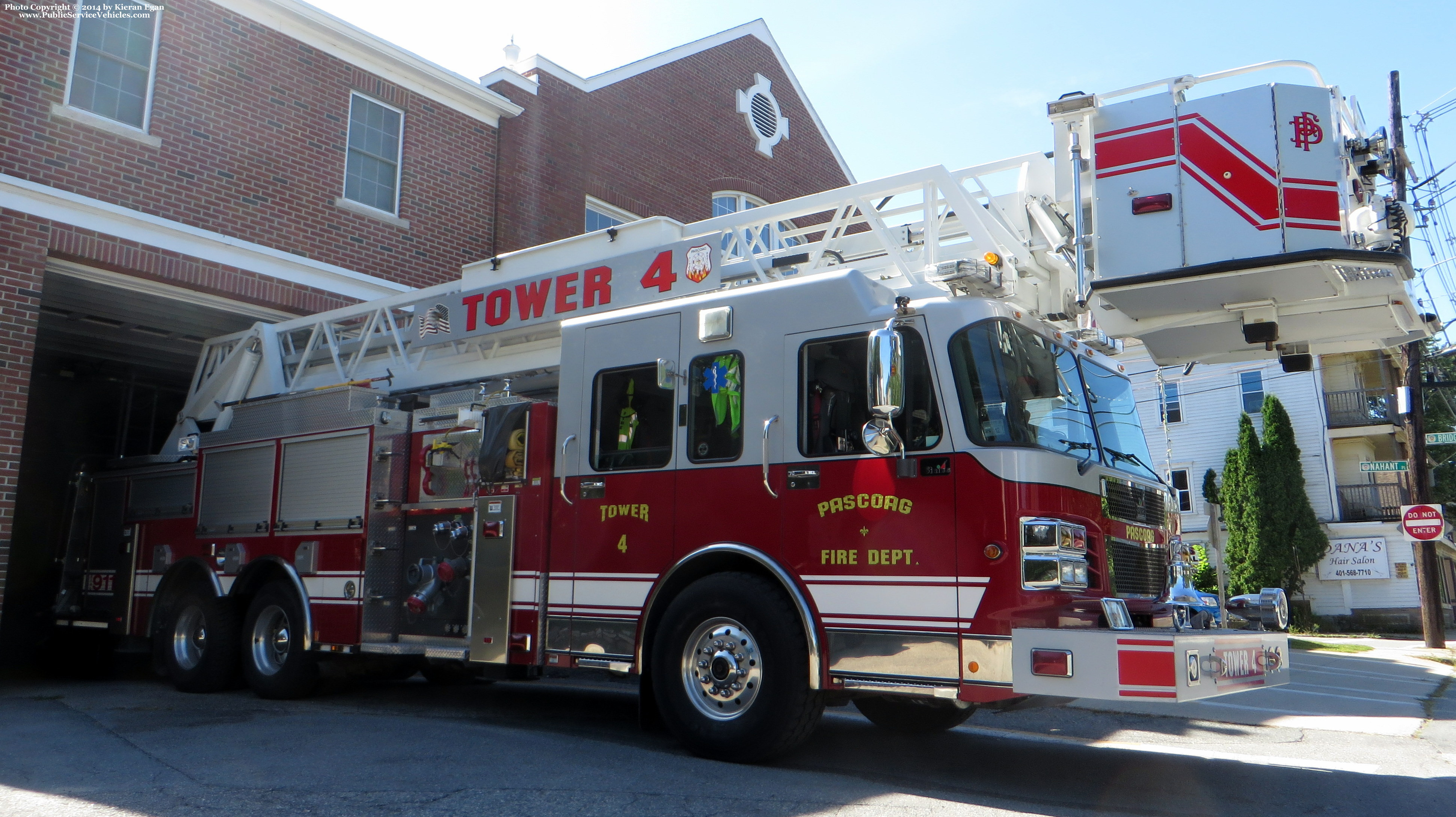 A photo  of Pascoag Fire
            Tower 4, a 2007 Spartan             taken by Kieran Egan