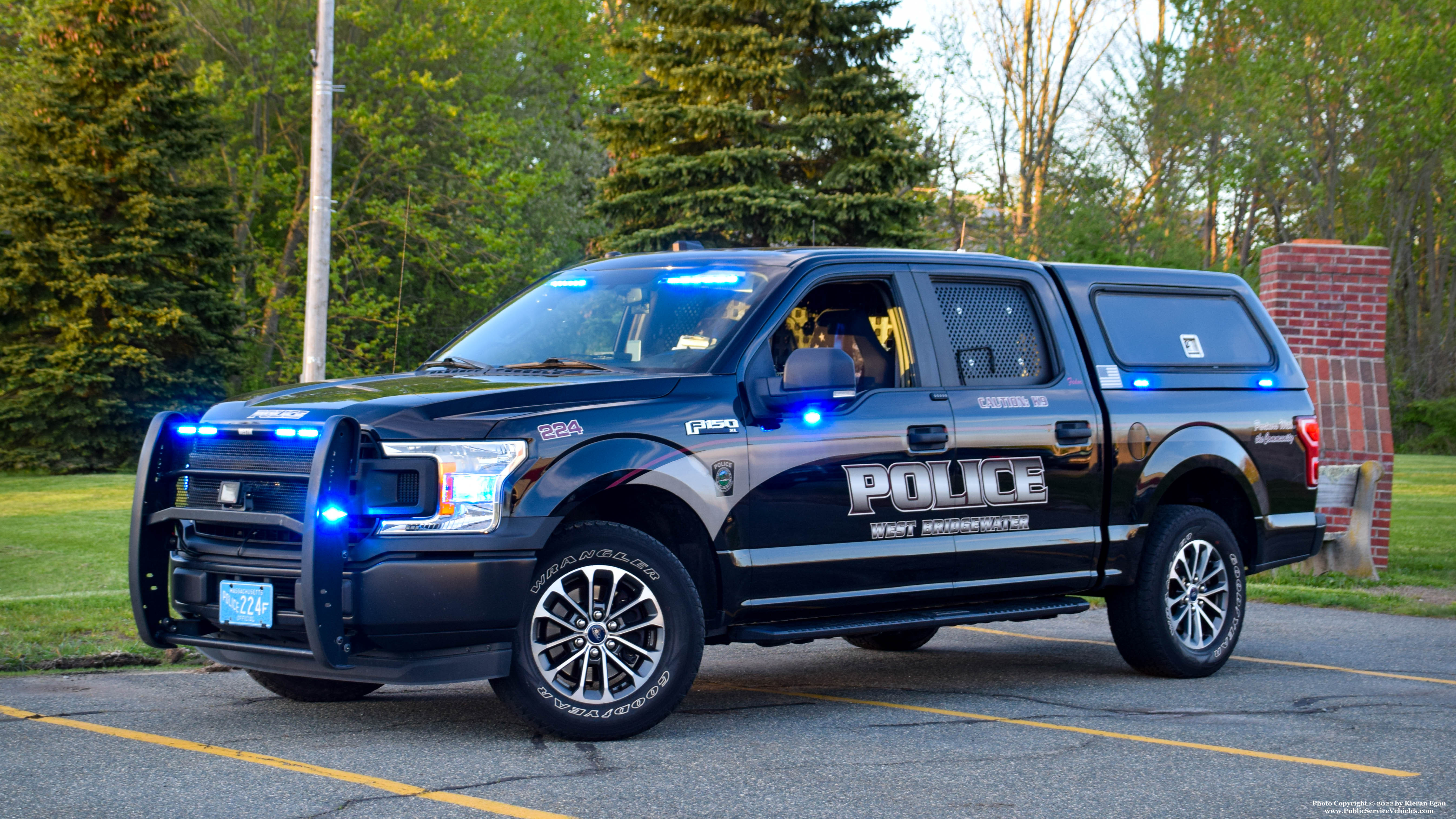 A photo  of West Bridgewater Police
            Cruiser 224, a 2018 Ford F-150 Police Responder             taken by Kieran Egan