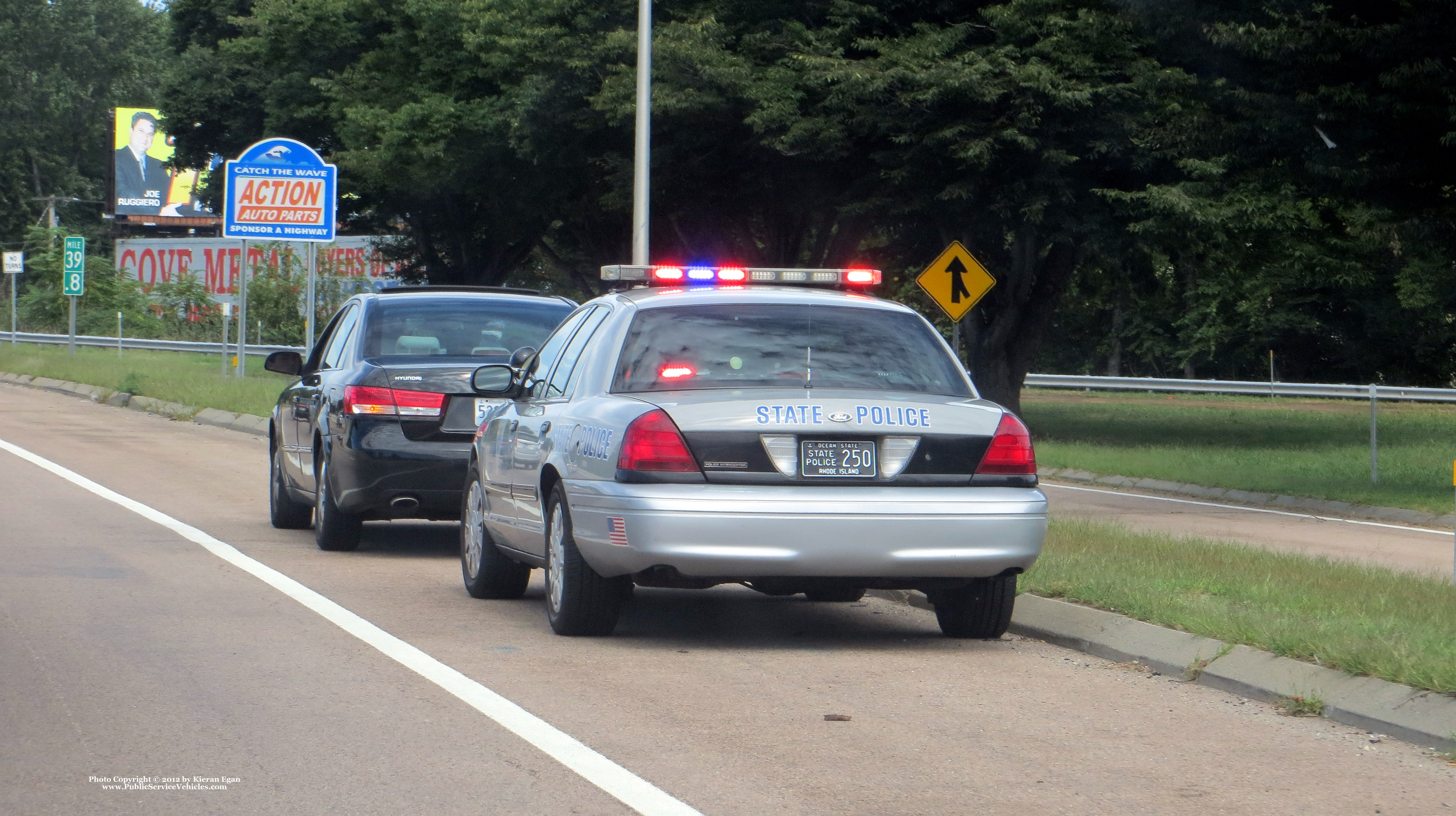 A photo  of Rhode Island State Police
            Cruiser 250, a 2006-2008 Ford Crown Victoria Police Interceptor             taken by Kieran Egan