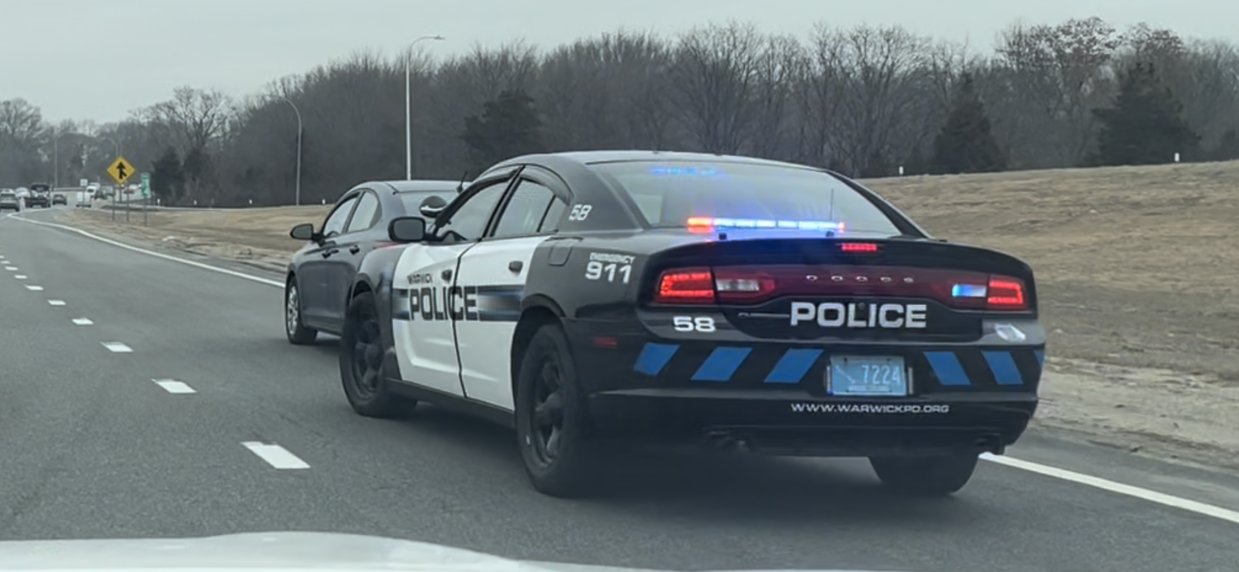 A photo  of Warwick Police
            Cruiser CP-58, a 2014 Dodge Charger             taken by @riemergencyvehicles