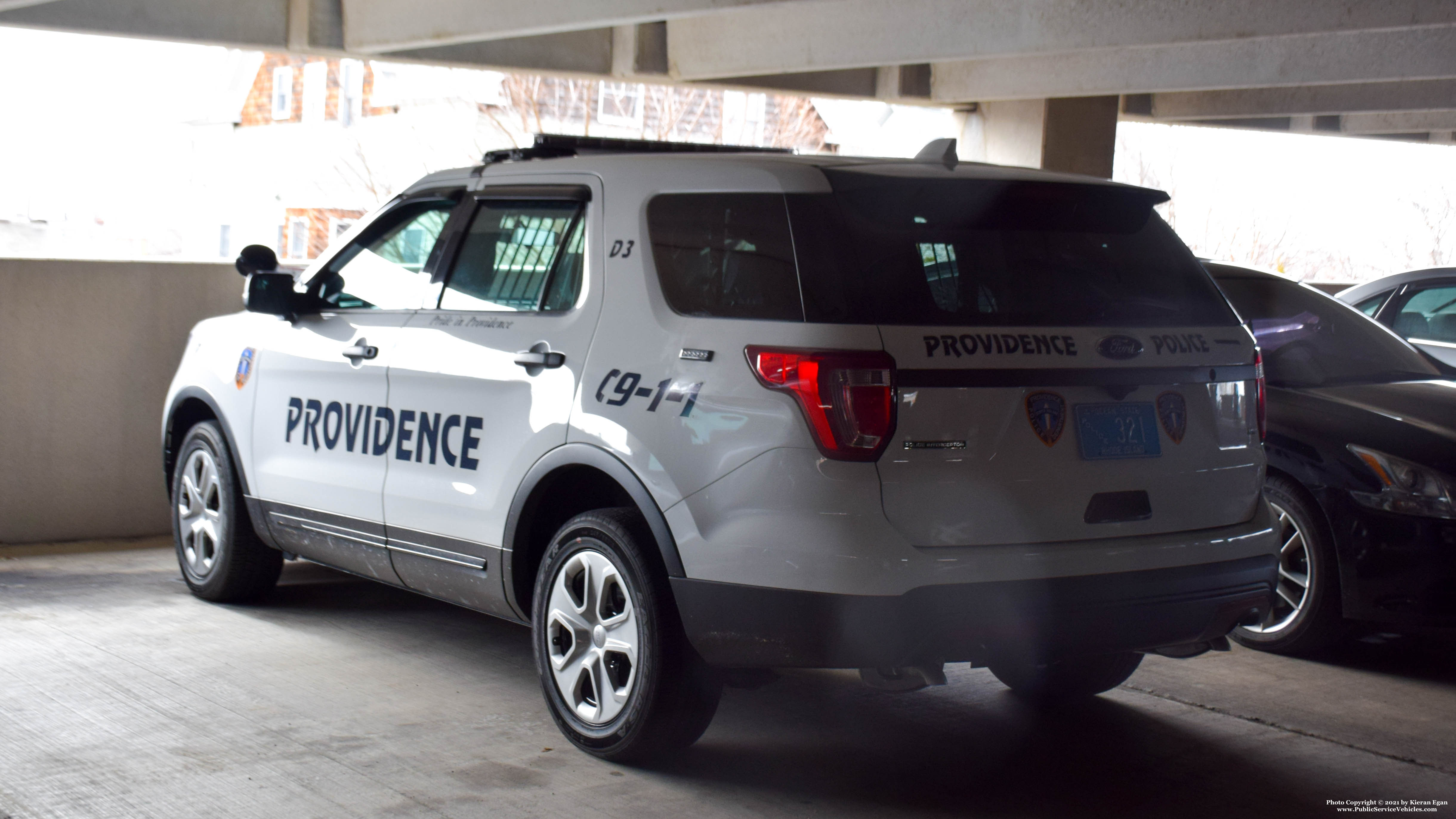 A photo  of Providence Police
            Cruiser 321, a 2017 Ford Police Interceptor Utility             taken by Kieran Egan