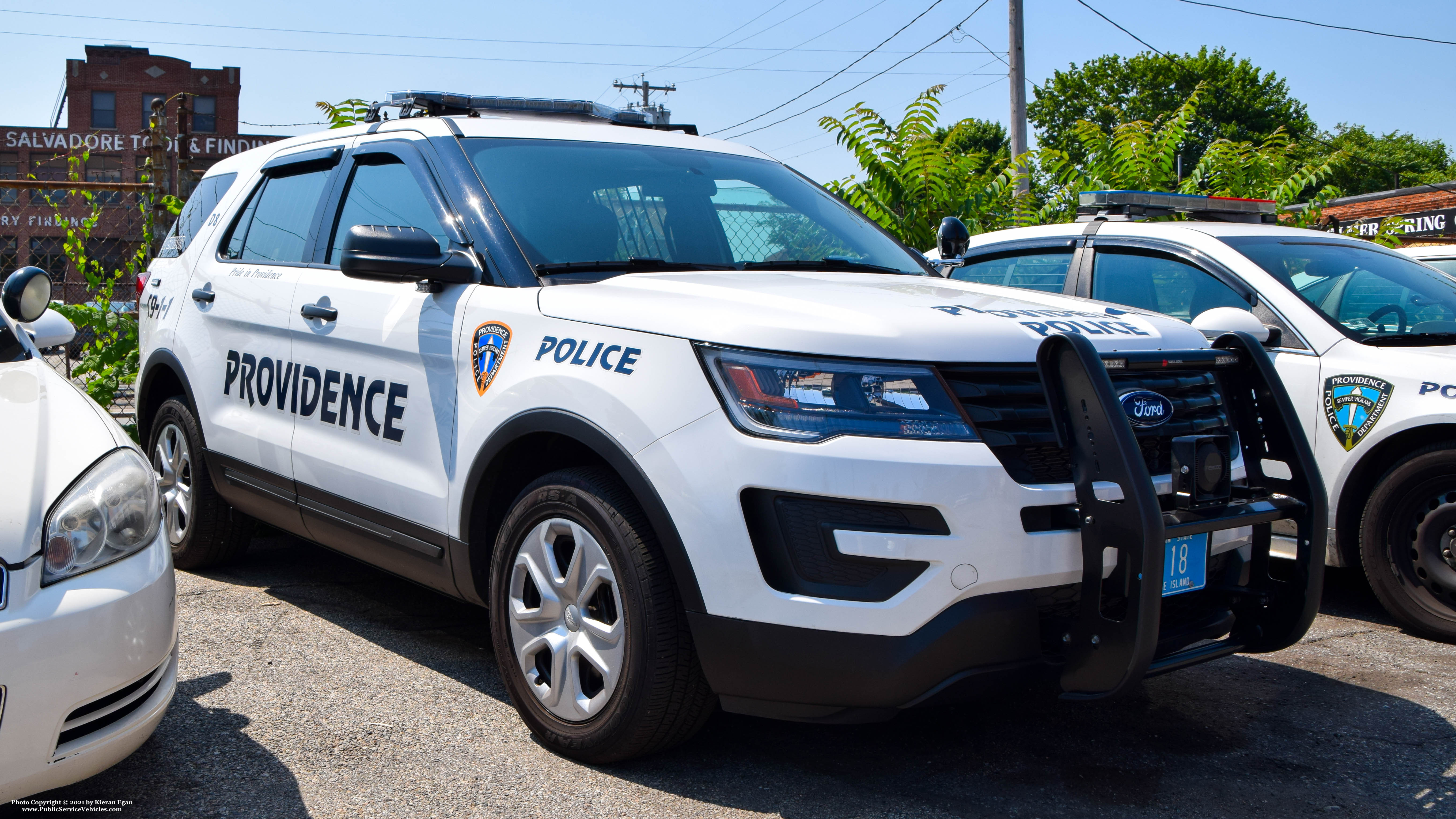 A photo  of Providence Police
            Cruiser 18, a 2017 Ford Police Interceptor Utility             taken by Kieran Egan
