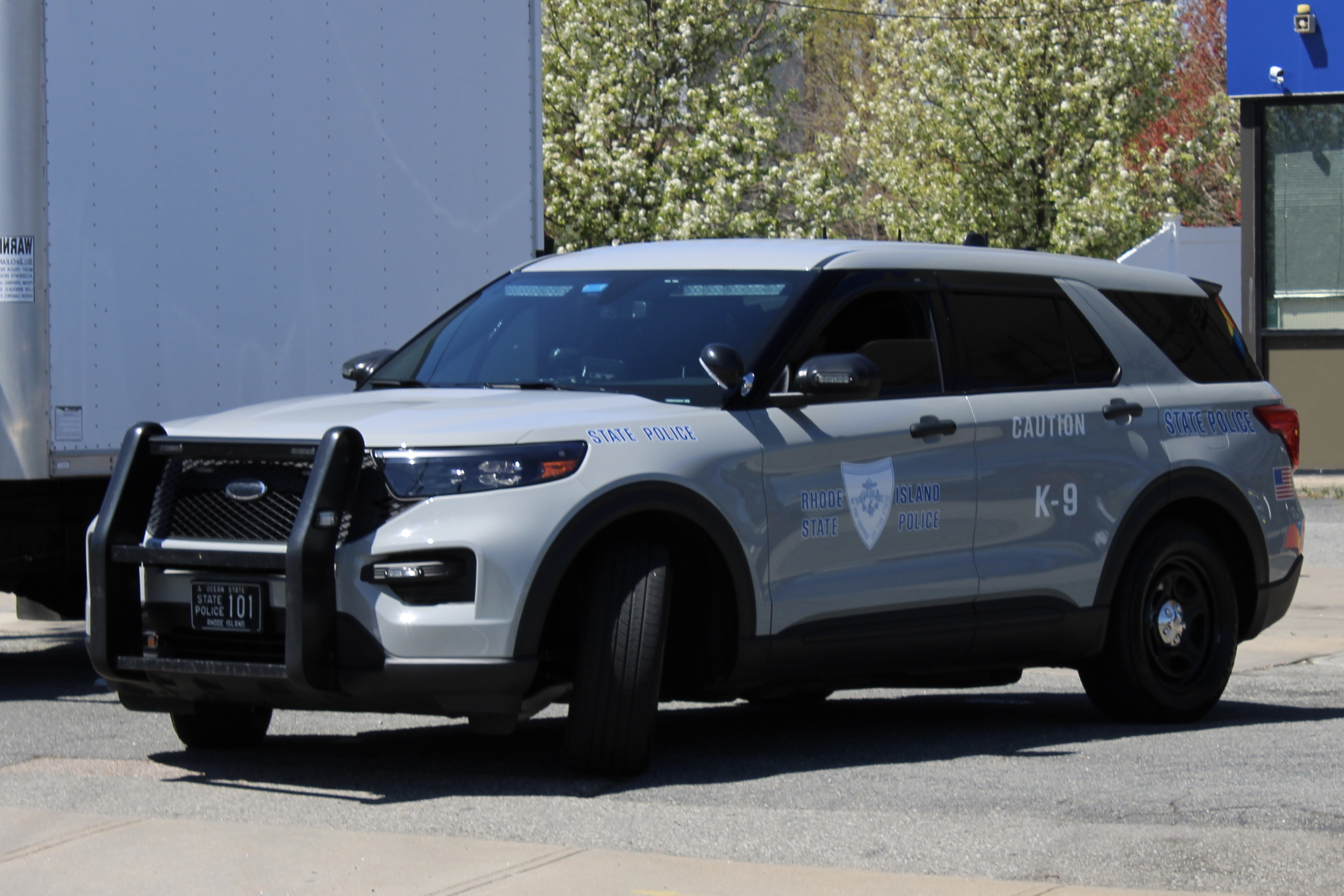 A photo  of Rhode Island State Police
            Cruiser 101, a 2020 Ford Police Interceptor Utility             taken by @riemergencyvehicles