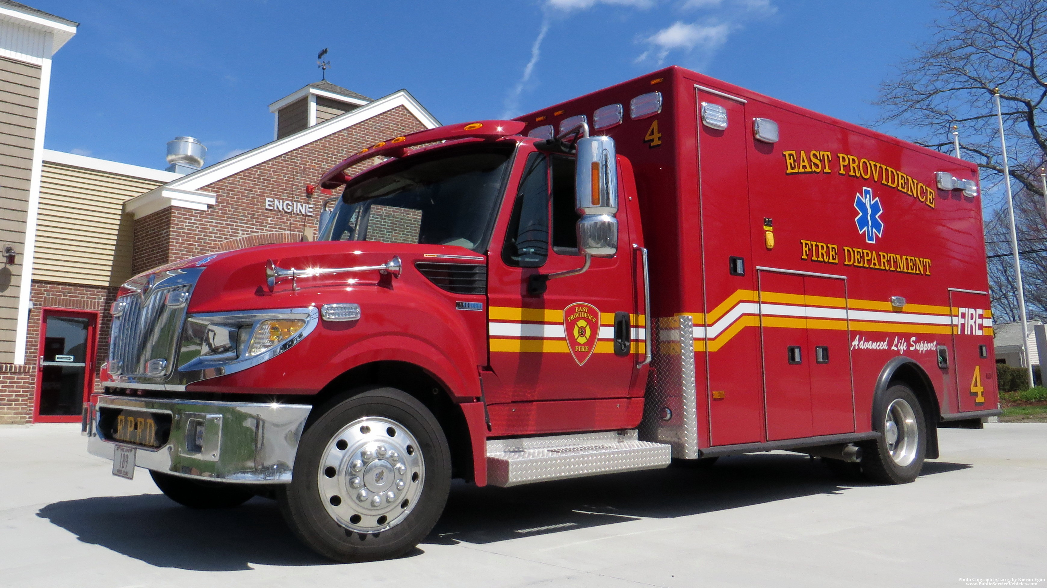 A photo  of East Providence Fire
            Rescue 4, a 2015 International TerraStar             taken by Kieran Egan