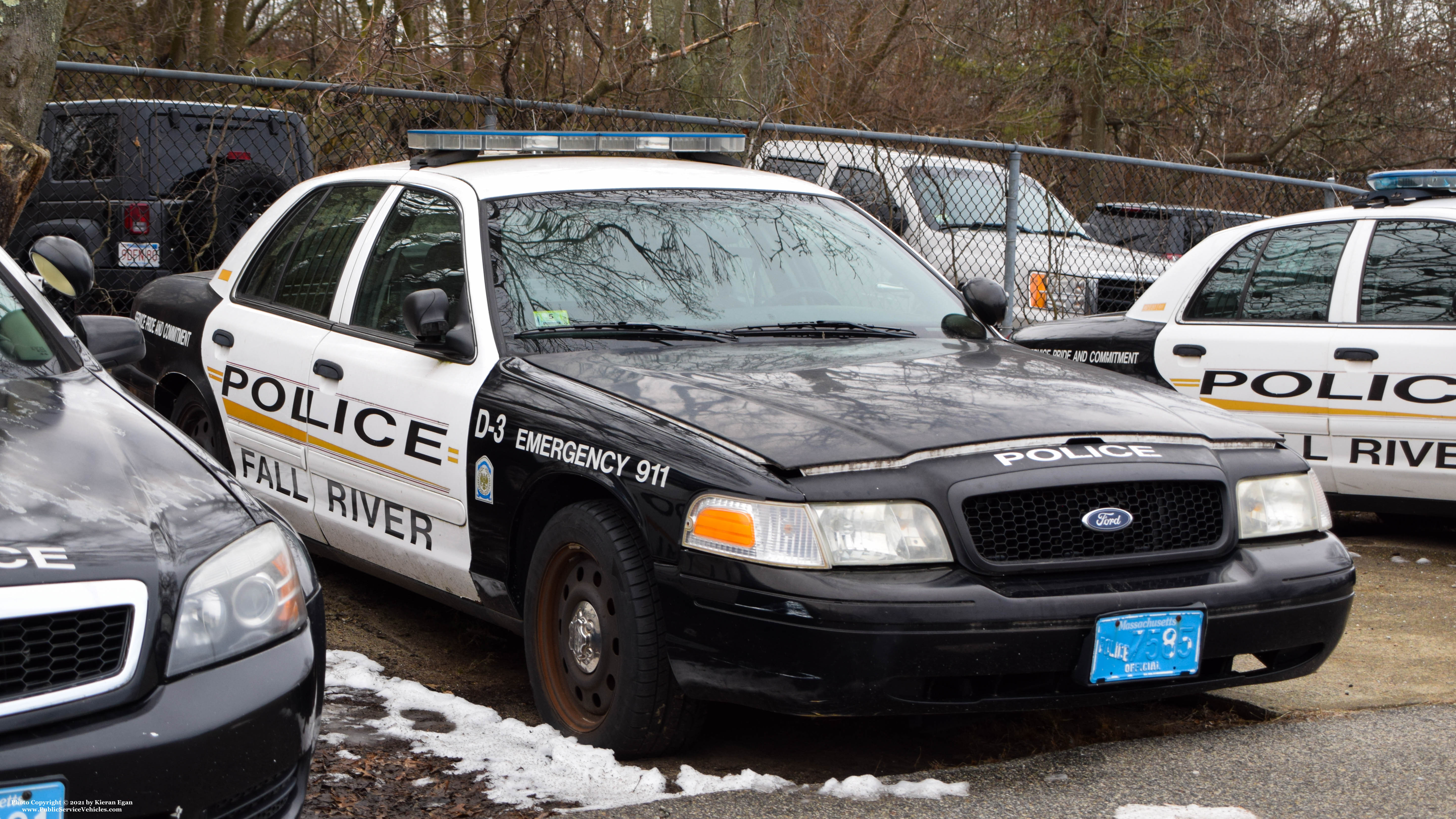 A photo  of Fall River Police
            D-3, a 2010 Ford Crown Victoria Police Interceptor             taken by Kieran Egan