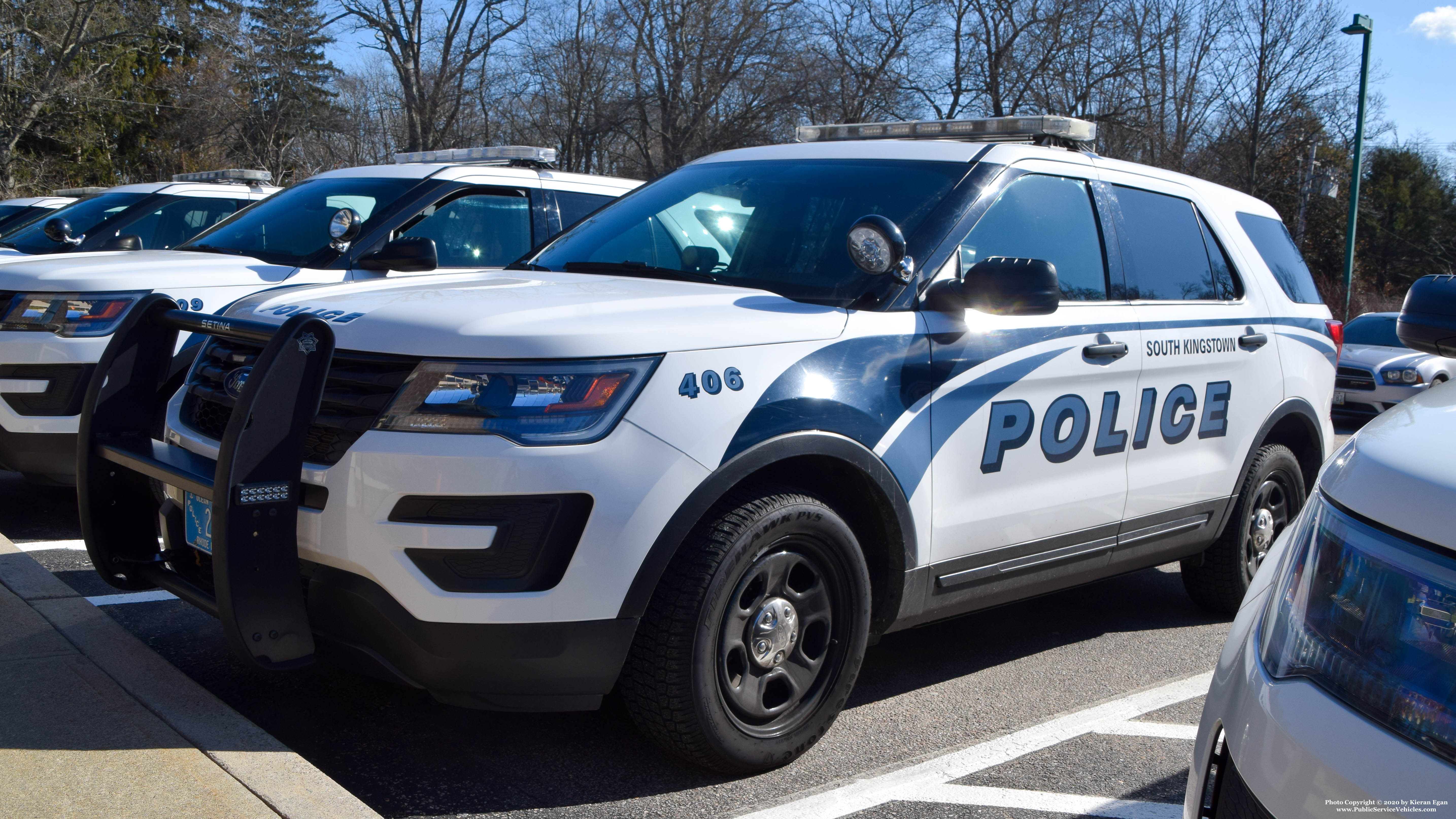 A photo  of South Kingstown Police
            Cruiser 406, a 2018 Ford Police Interceptor Utility             taken by Kieran Egan
