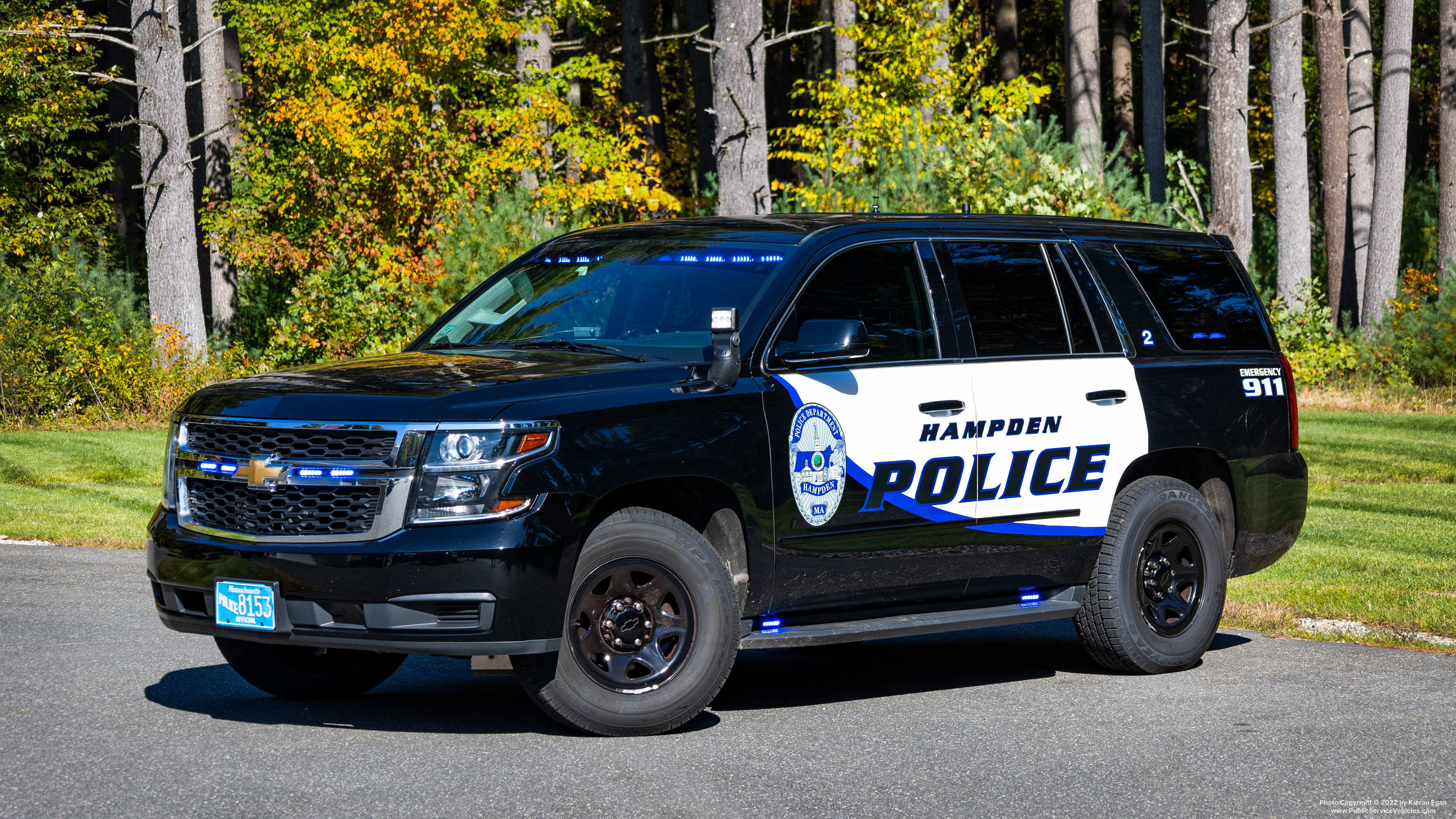 A photo  of Hampden Police
            Car 2, a 2019 Chevrolet Tahoe             taken by Kieran Egan