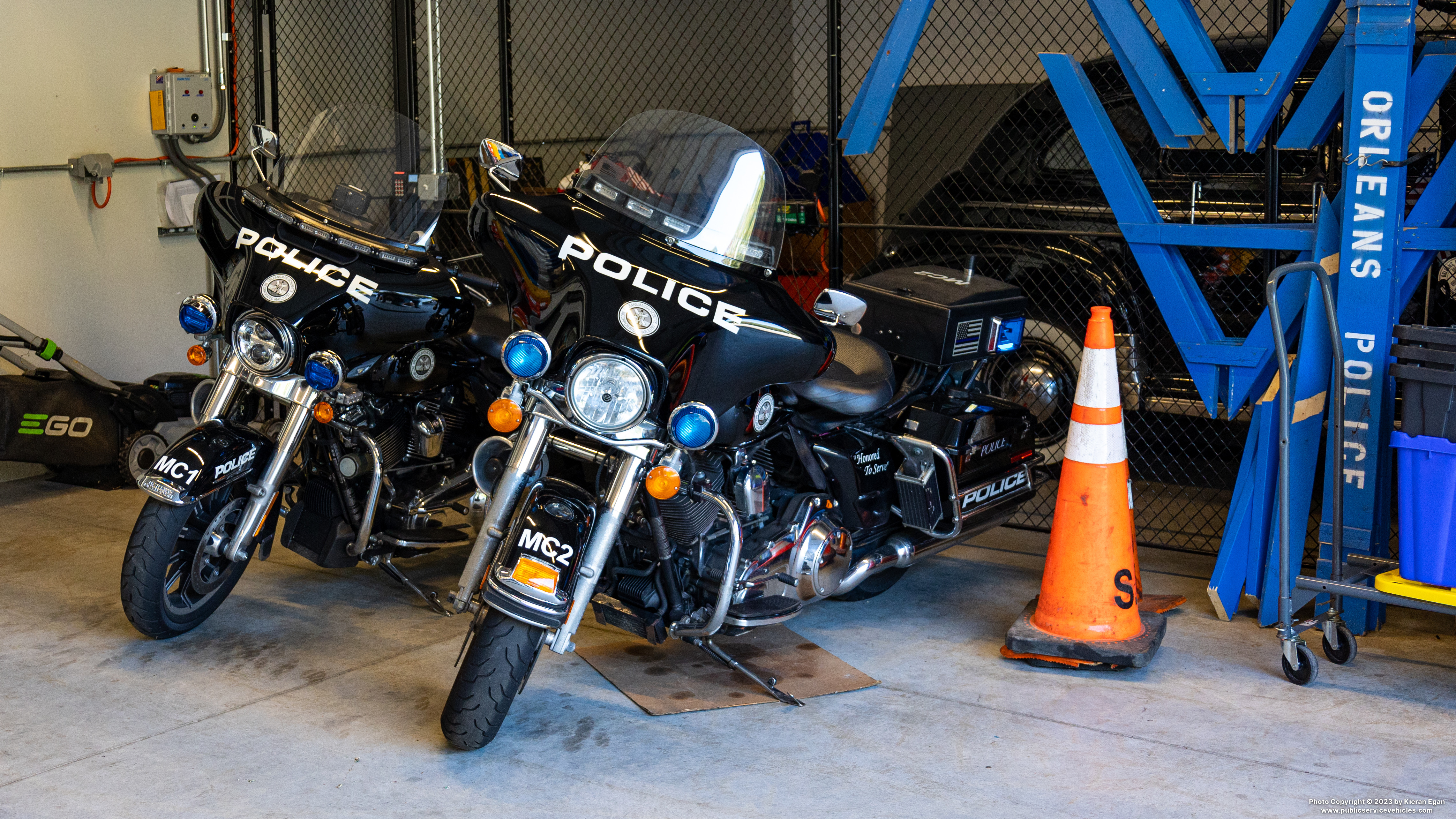 A photo  of Orleans Police
            Motorcycle 2, a 2010-2019 Harley Davidson Electra Glide             taken by Kieran Egan